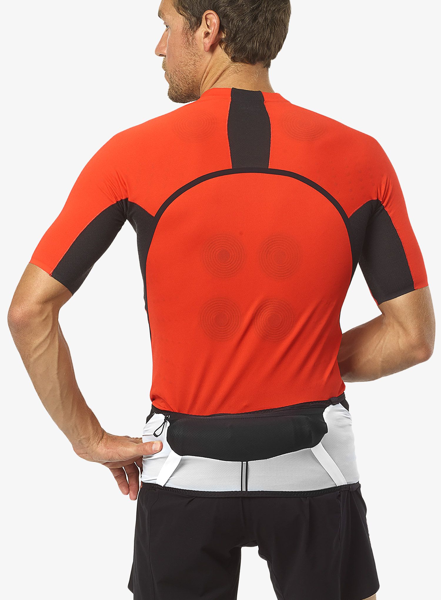 Tekaški pas Salomon Adv Skin Belt Race Flag - black/white