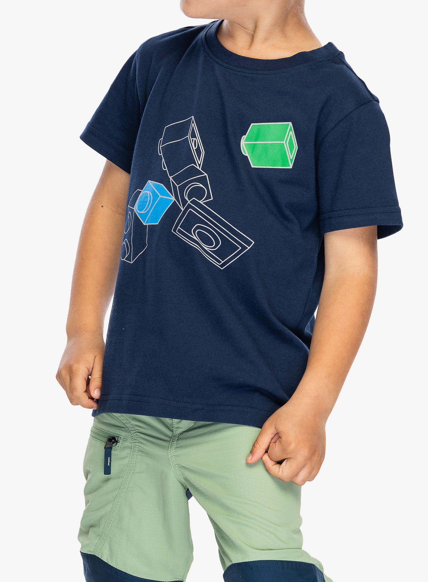 Otroška majica LEGO LW Tano 204 - dark navy