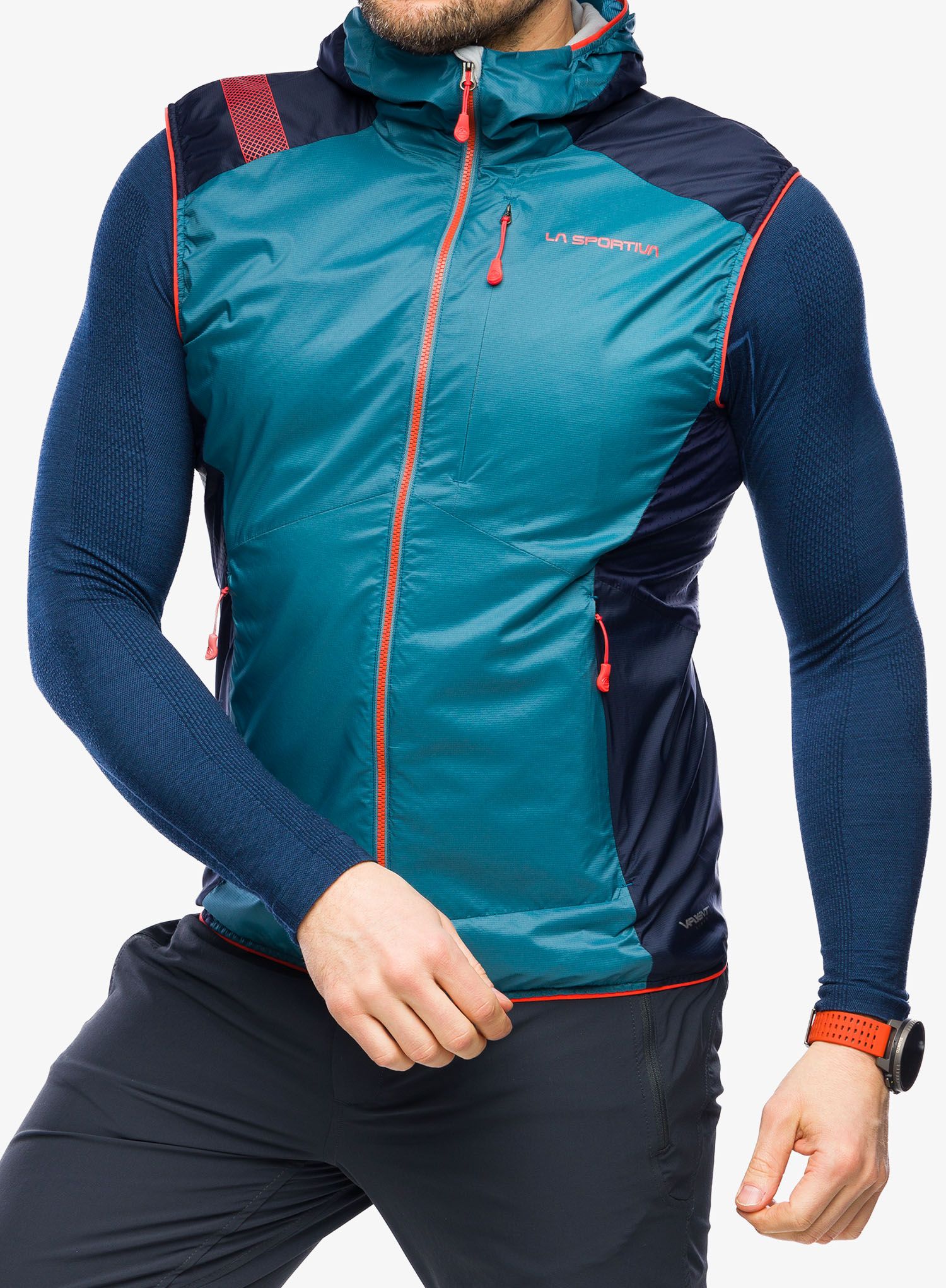 Brezrokavnik La Sportiva Across Lite Vest - hurricane/deep sea