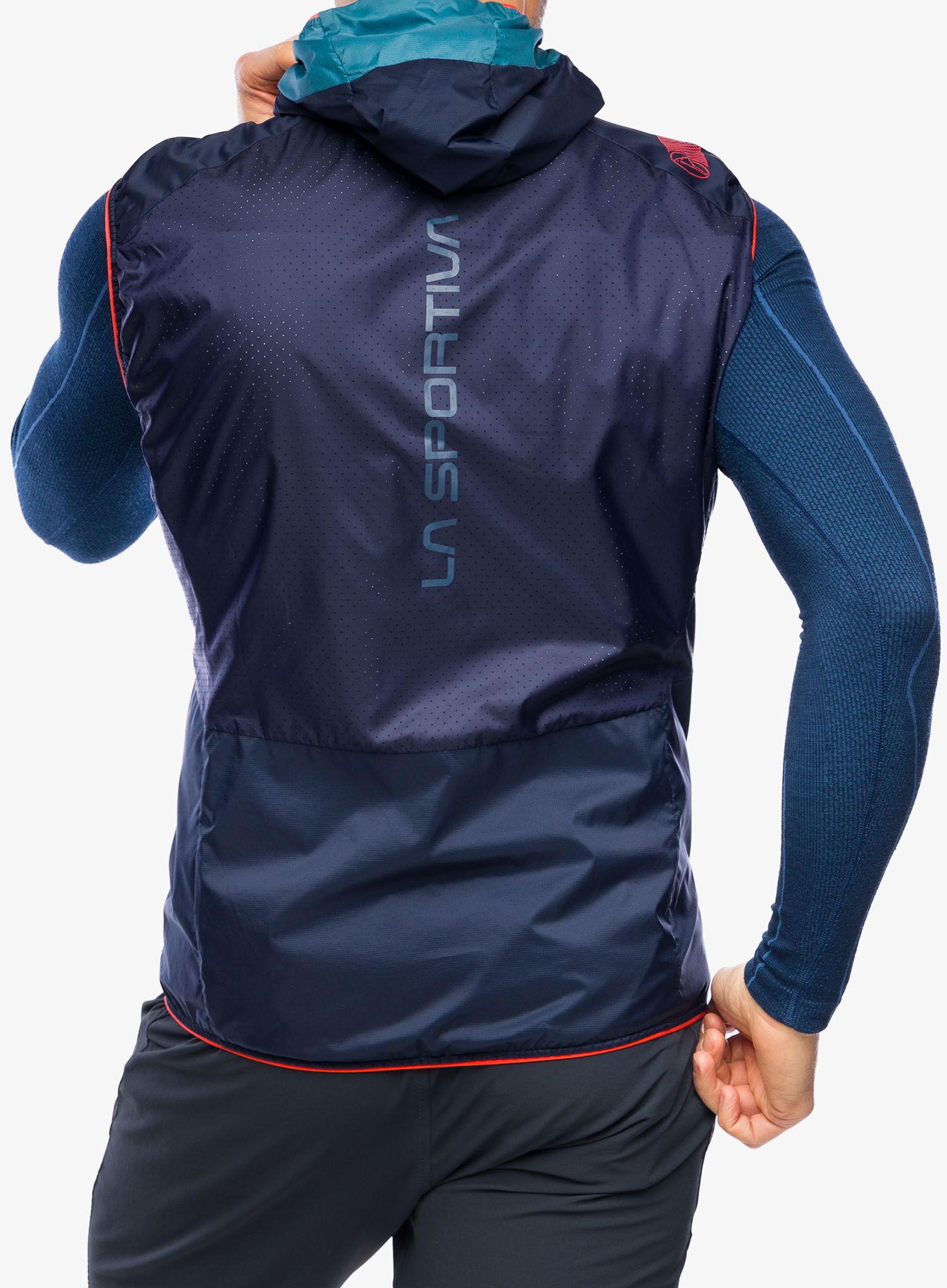 Brezrokavnik La Sportiva Across Lite Vest - hurricane/deep sea