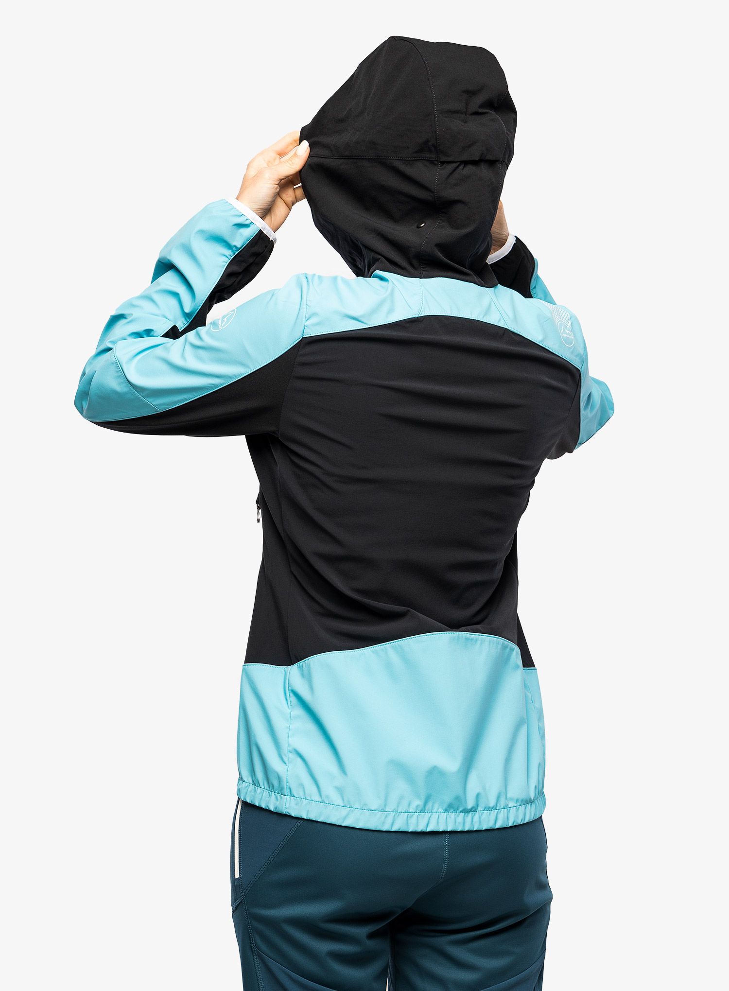 Ženski softshell La Sportiva Aequilibrium Softshell Jacket  - black/malibu blue