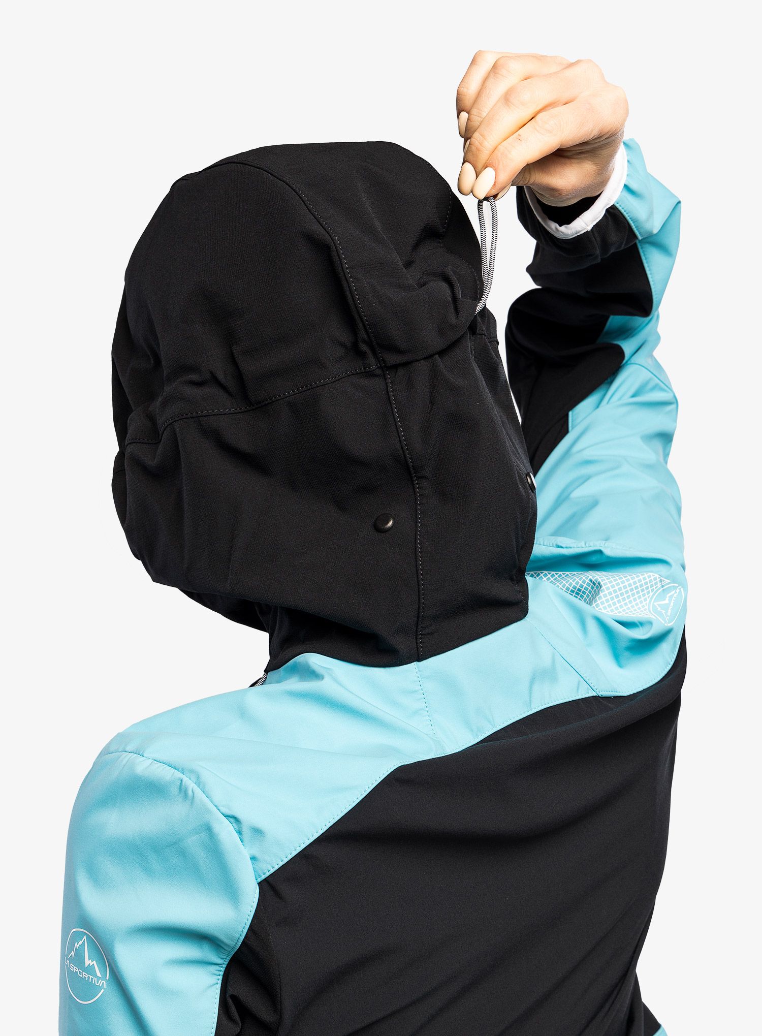 Ženski softshell La Sportiva Aequilibrium Softshell Jacket  - black/malibu blue