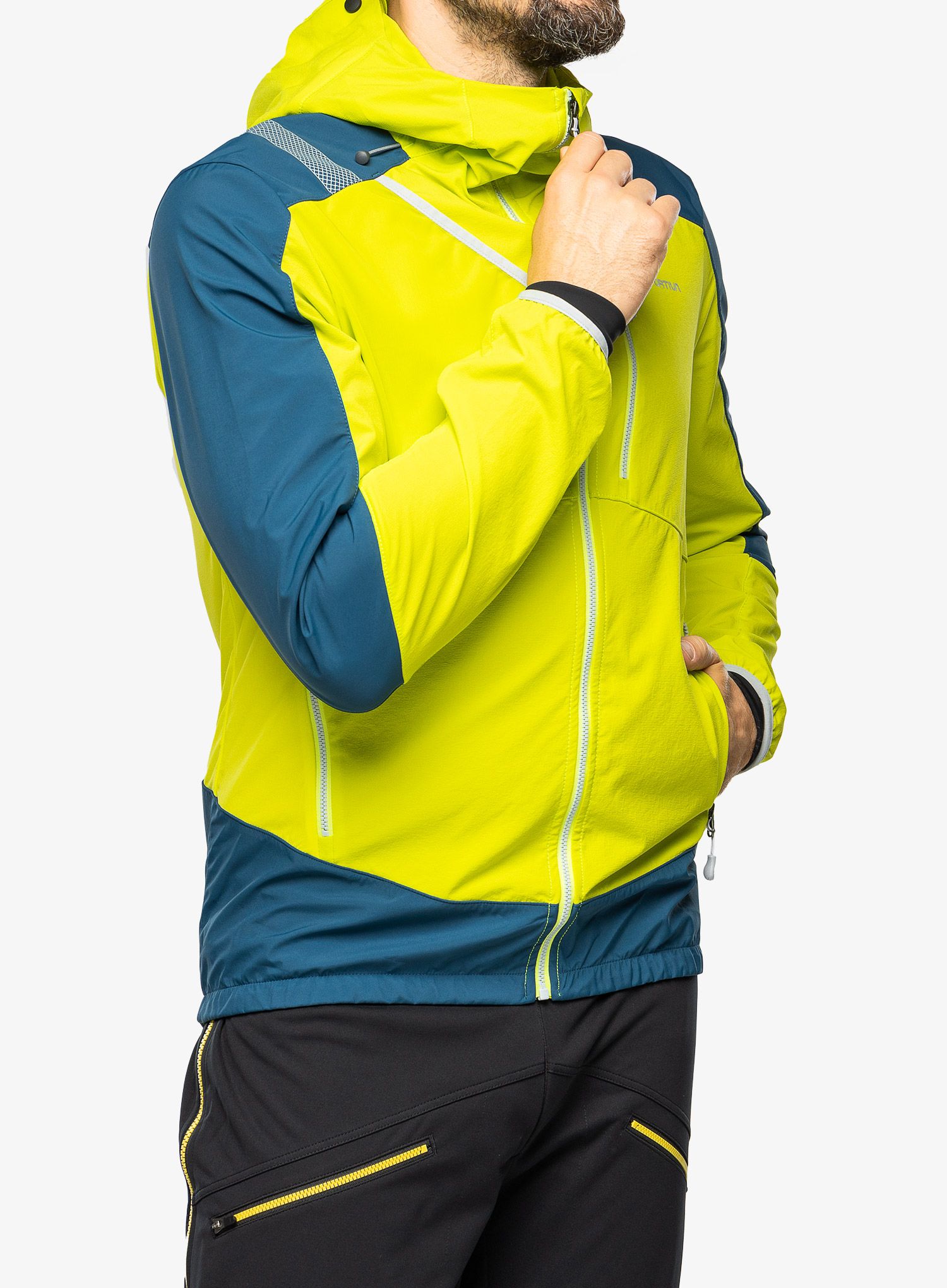 Softshell jakna La Sportiva Aequilibrium Softshell Jkt - lime punch/storm blue