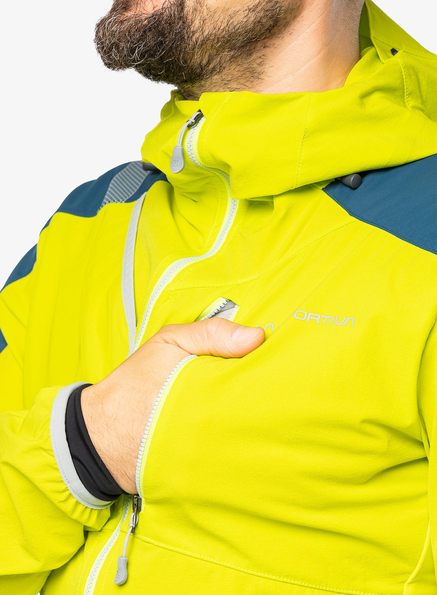 Softshell jakna La Sportiva Aequilibrium Softshell Jkt - lime punch/storm blue