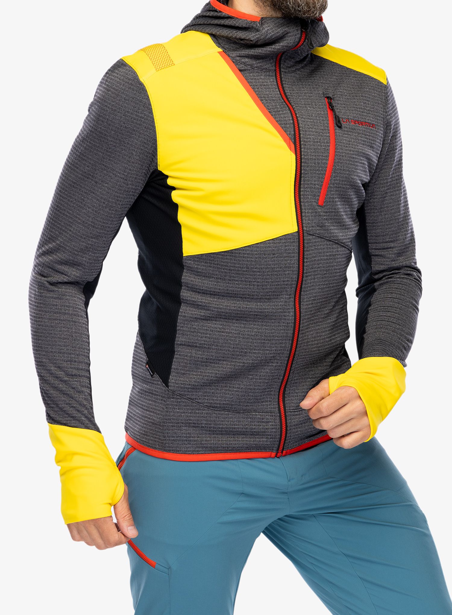Moška jopica La Sportiva Aequilibrium Thermal Hoody  - black/yellow