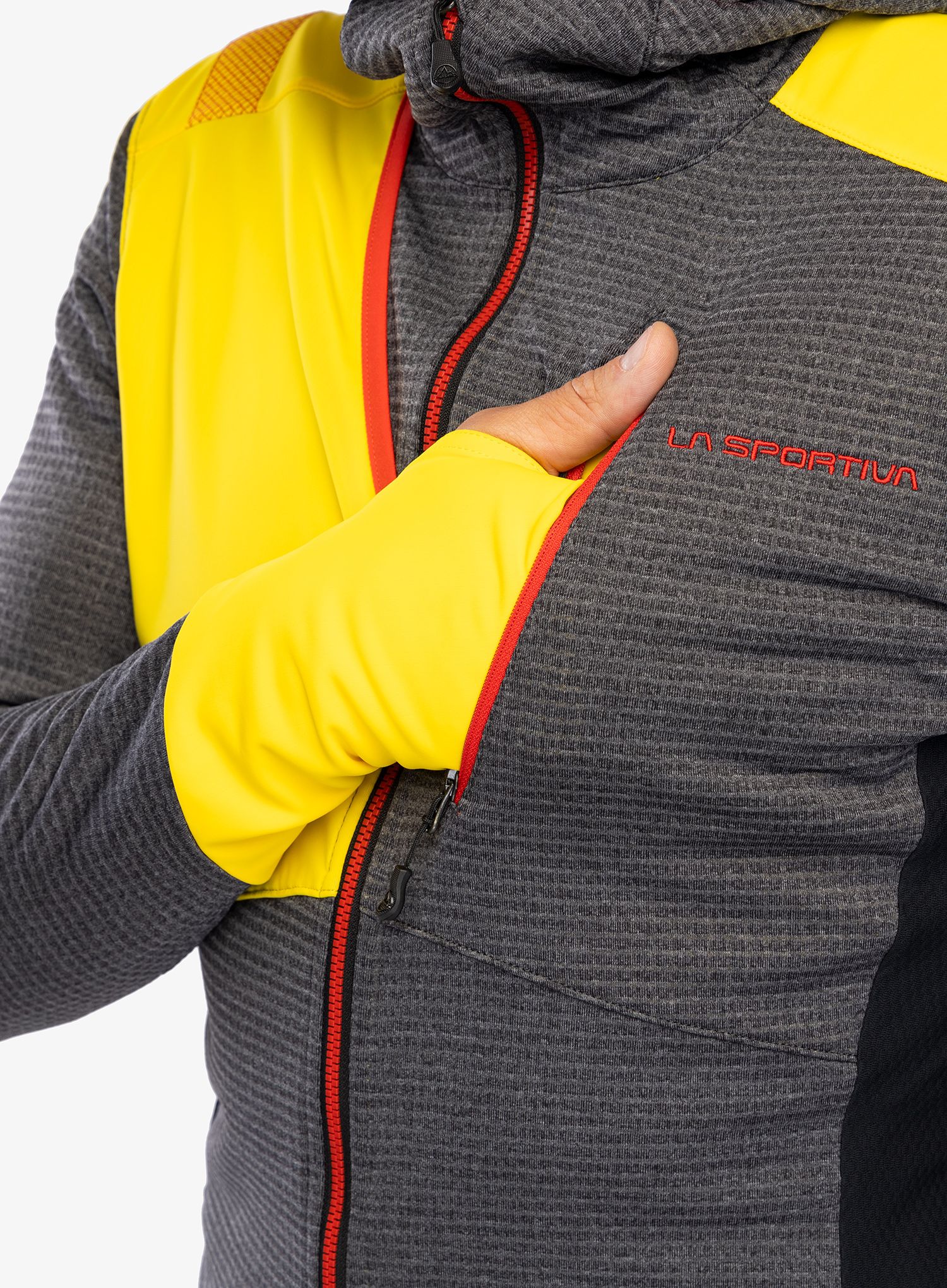 Moška jopica La Sportiva Aequilibrium Thermal Hoody  - black/yellow