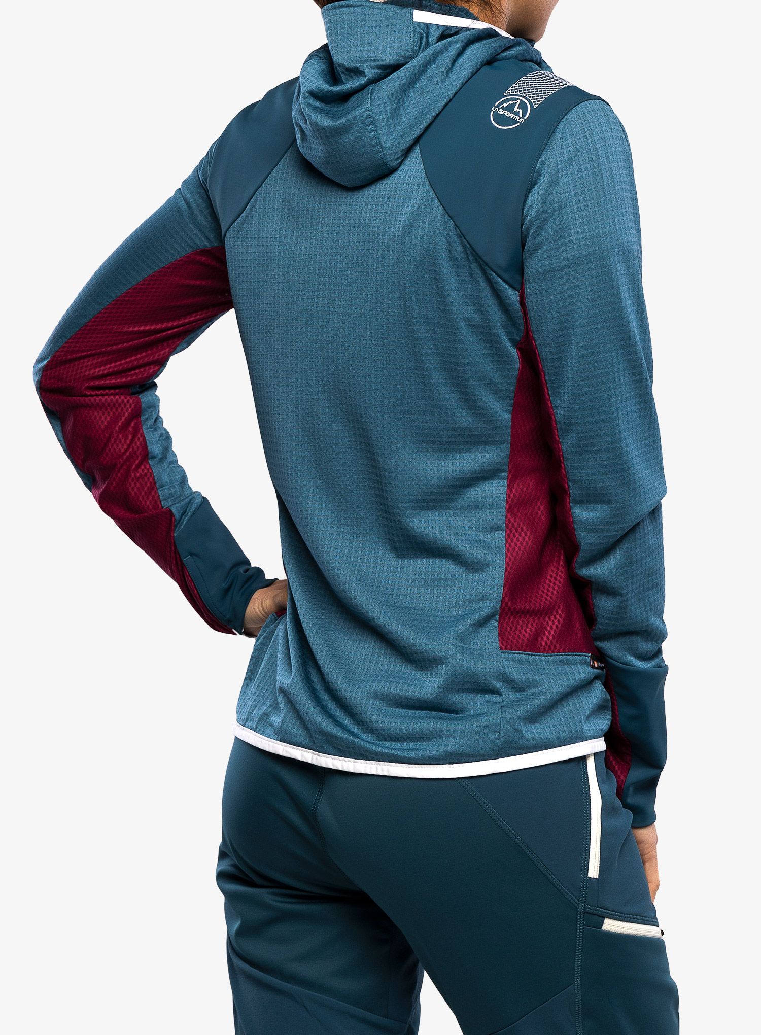 Ženska jopica La Sportiva Aequilibrium Thermal Hoody  - storm blue/red plum
