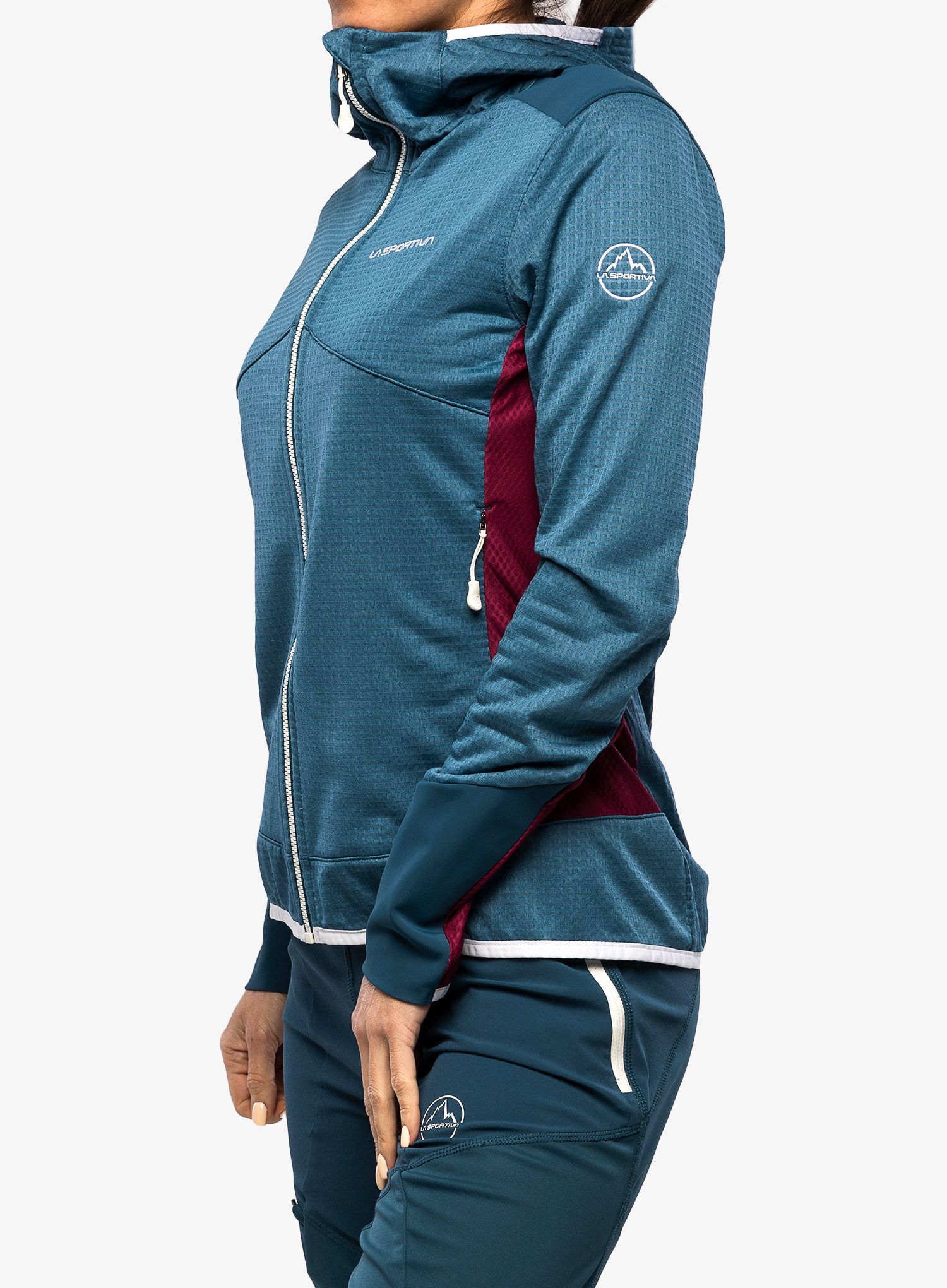 Ženska jopica La Sportiva Aequilibrium Thermal Hoody  - storm blue/red plum