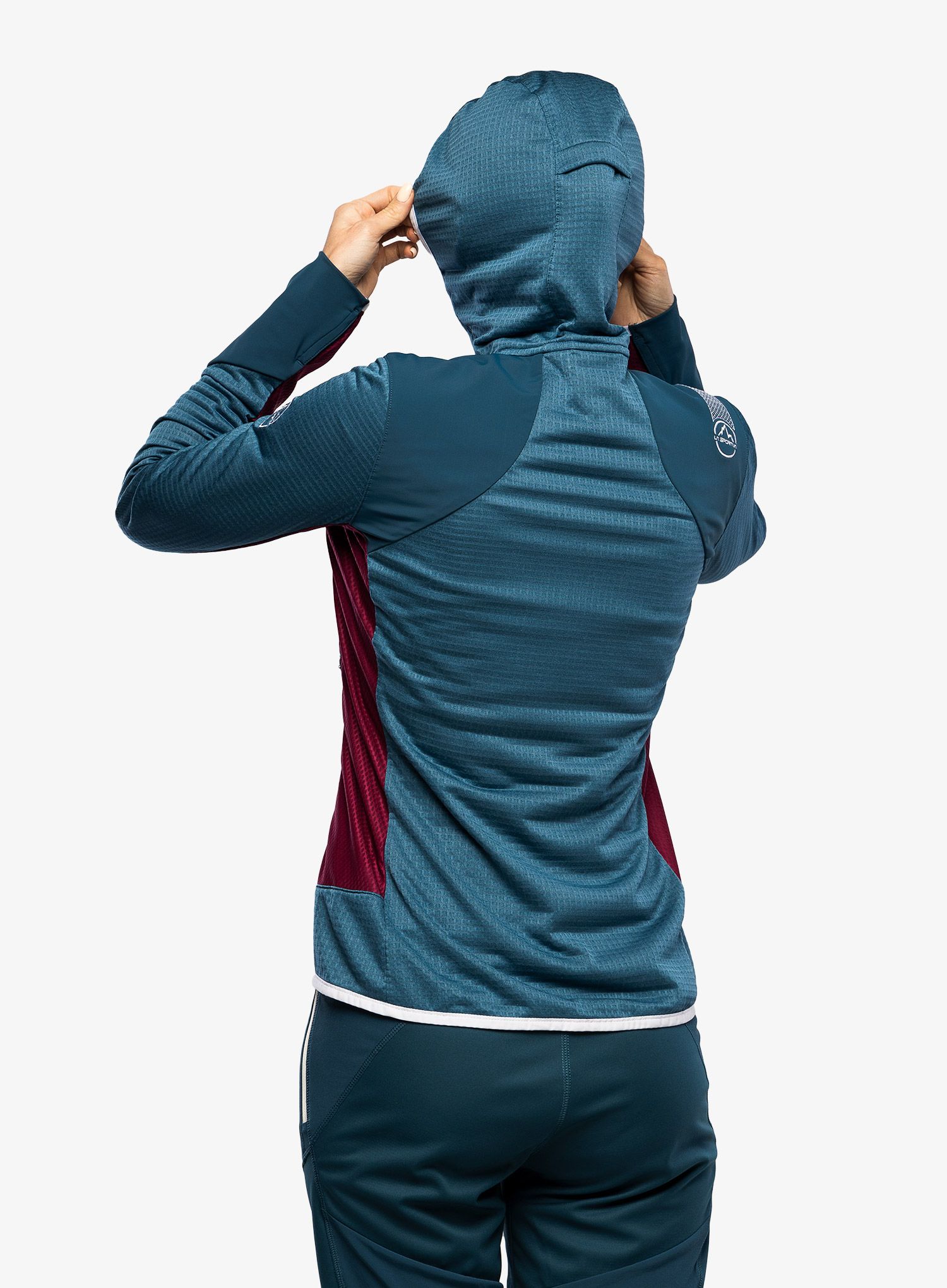 Ženska jopica La Sportiva Aequilibrium Thermal Hoody  - storm blue/red plum