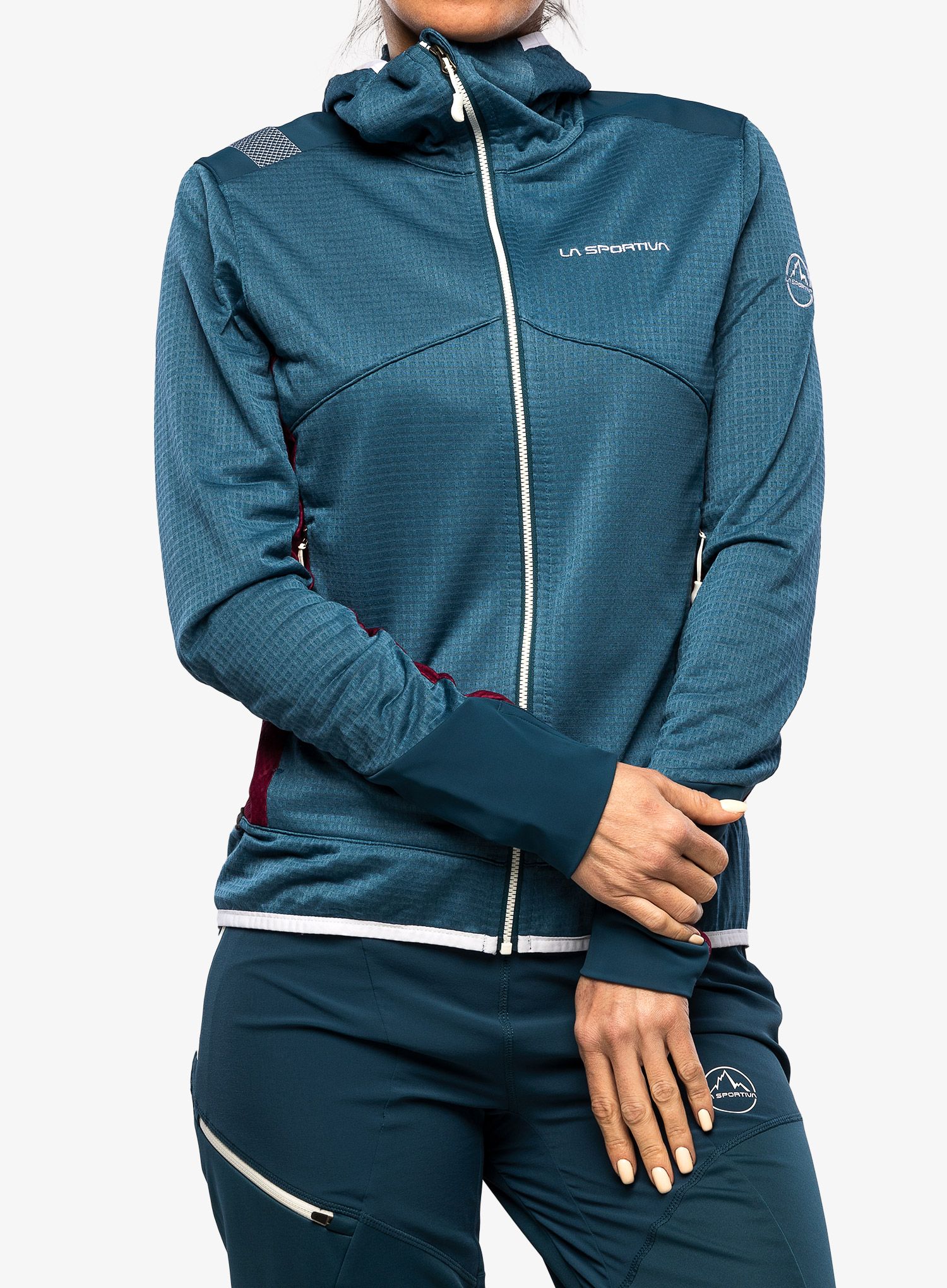 Ženska jopica La Sportiva Aequilibrium Thermal Hoody  - storm blue/red plum