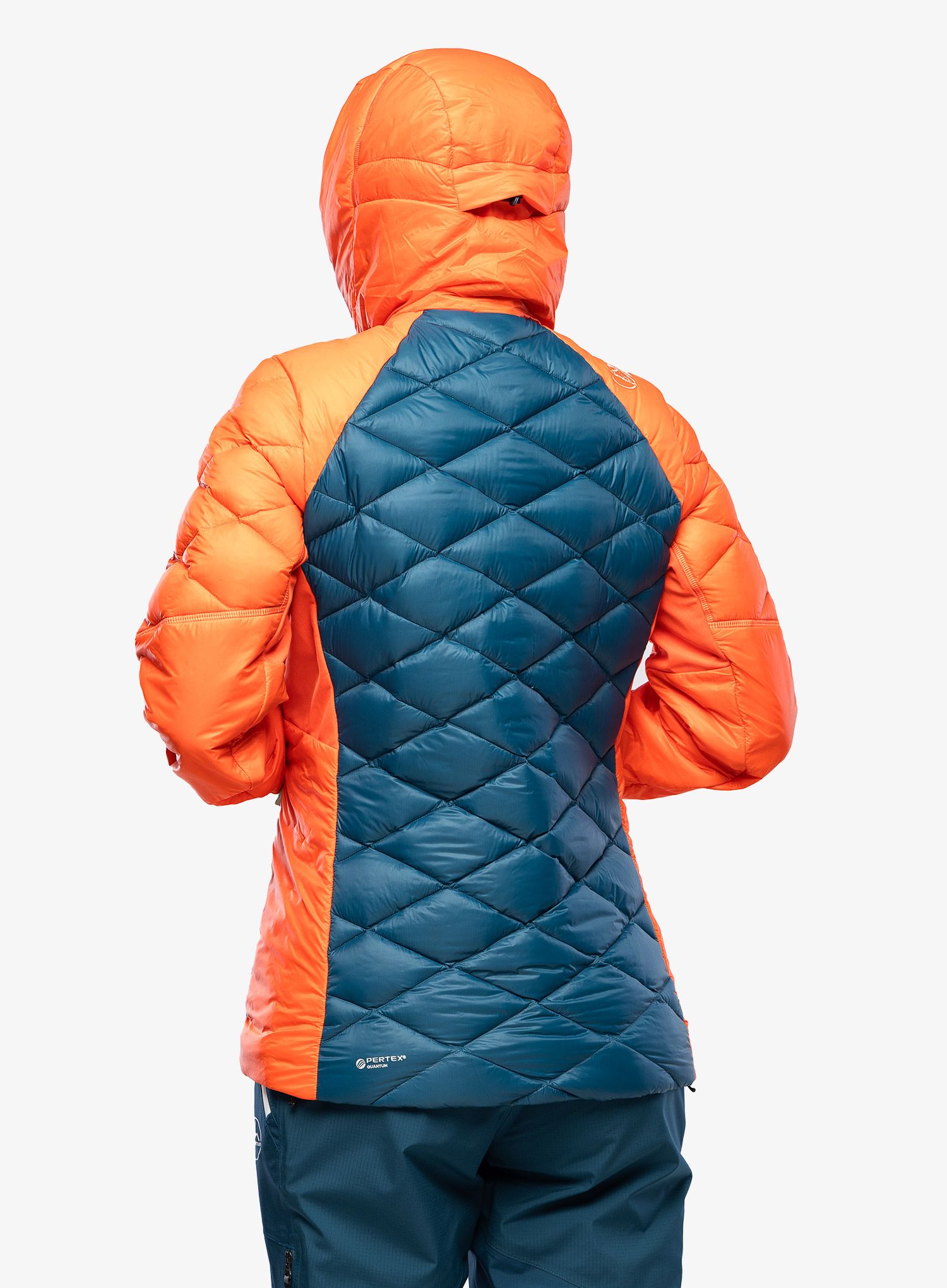 Puhovka La Sportiva Aiguille Down Jkt - storm blue/cherry tomato
