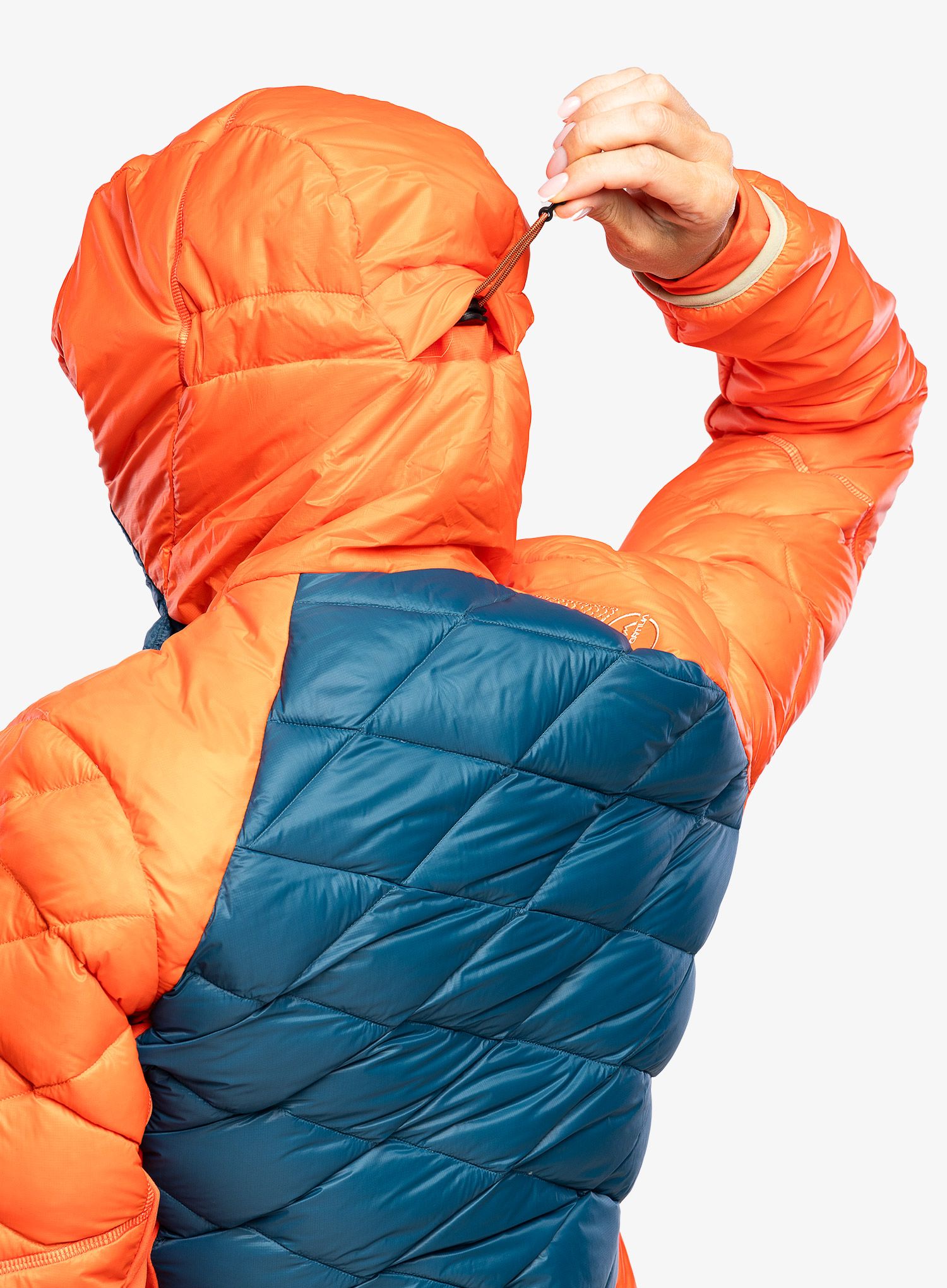 Puhovka La Sportiva Aiguille Down Jkt - storm blue/cherry tomato