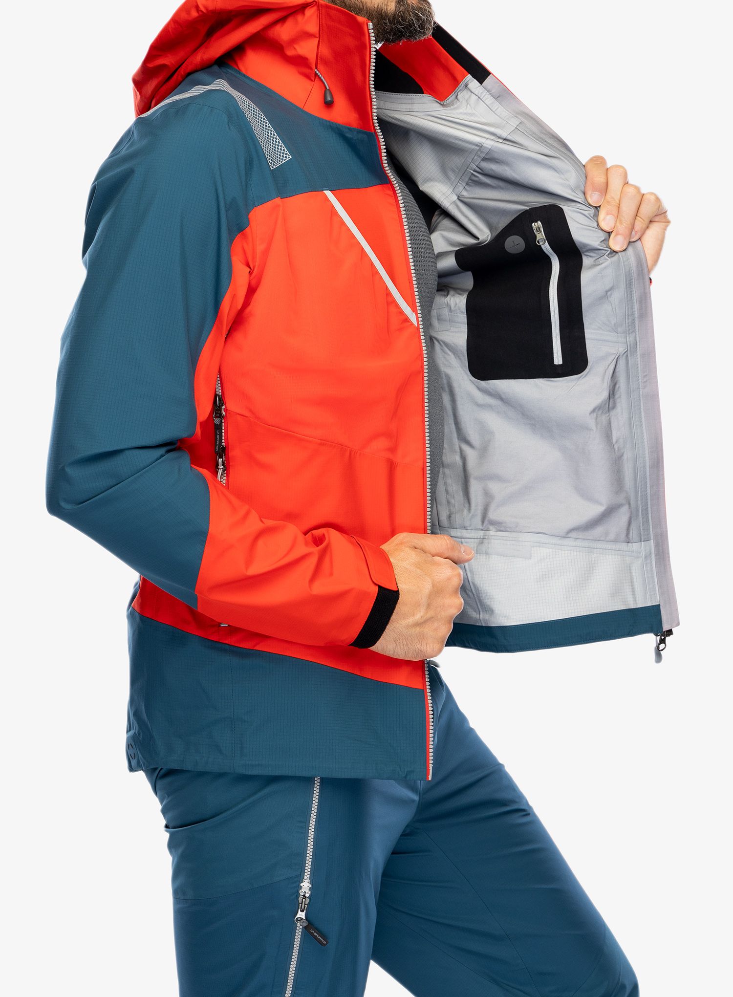 Nepremočljiva jakna La Sportiva Alpine Guide GTX Jkt - poppy/storm blue