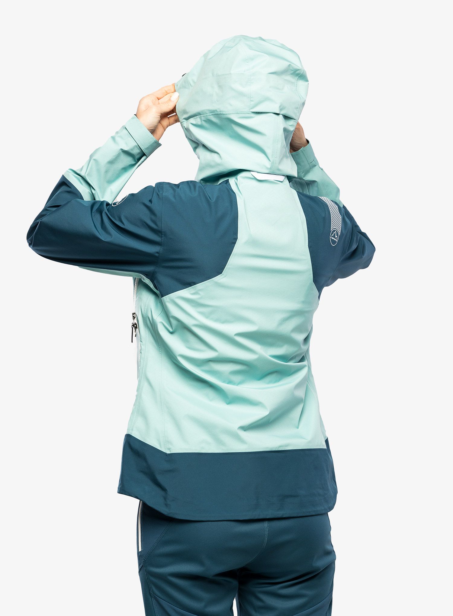 Ženska hardshell jakna La Sportiva Alpine Guide GTX Jacket  - iceberg/storm blue