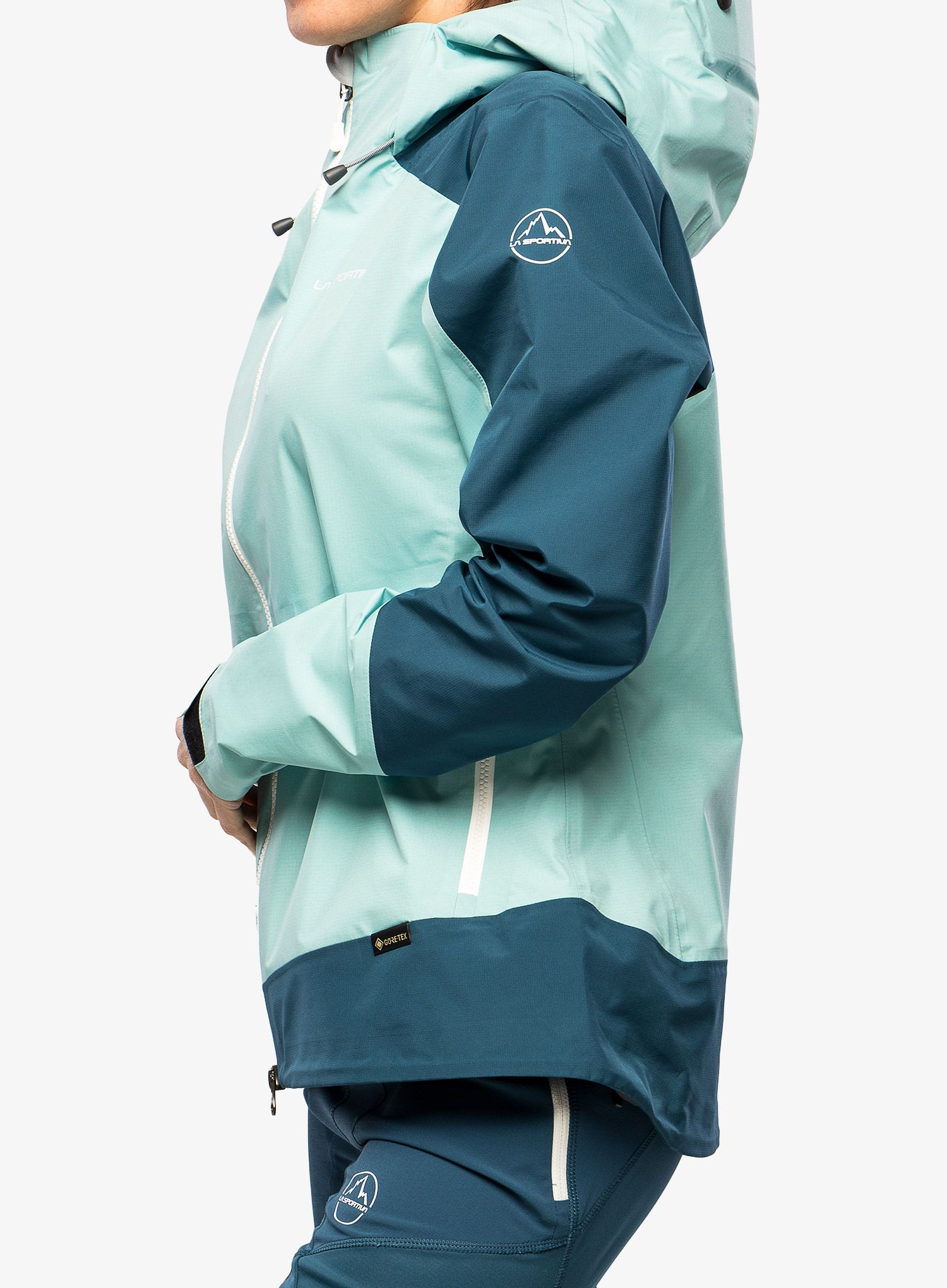 Ženska hardshell jakna La Sportiva Alpine Guide GTX Jacket  - iceberg/storm blue