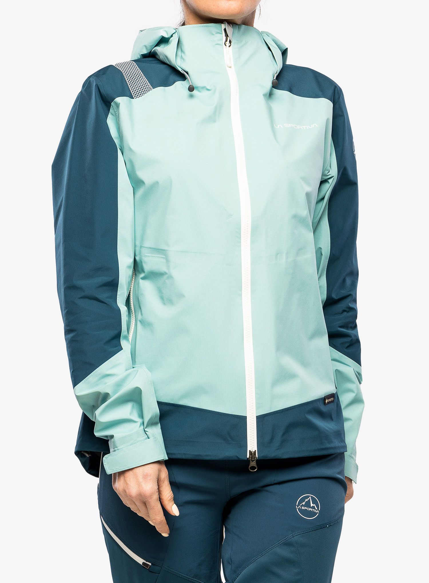 Ženska hardshell jakna La Sportiva Alpine Guide GTX Jacket  - iceberg/storm blue