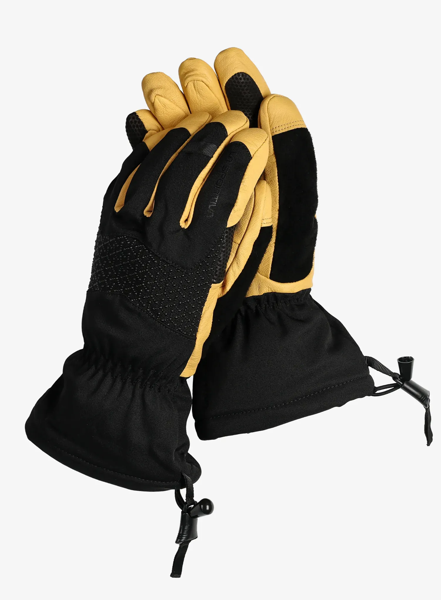 Pohodniške rokavice La Sportiva Alpine Guide Leather Gloves - black/cedar