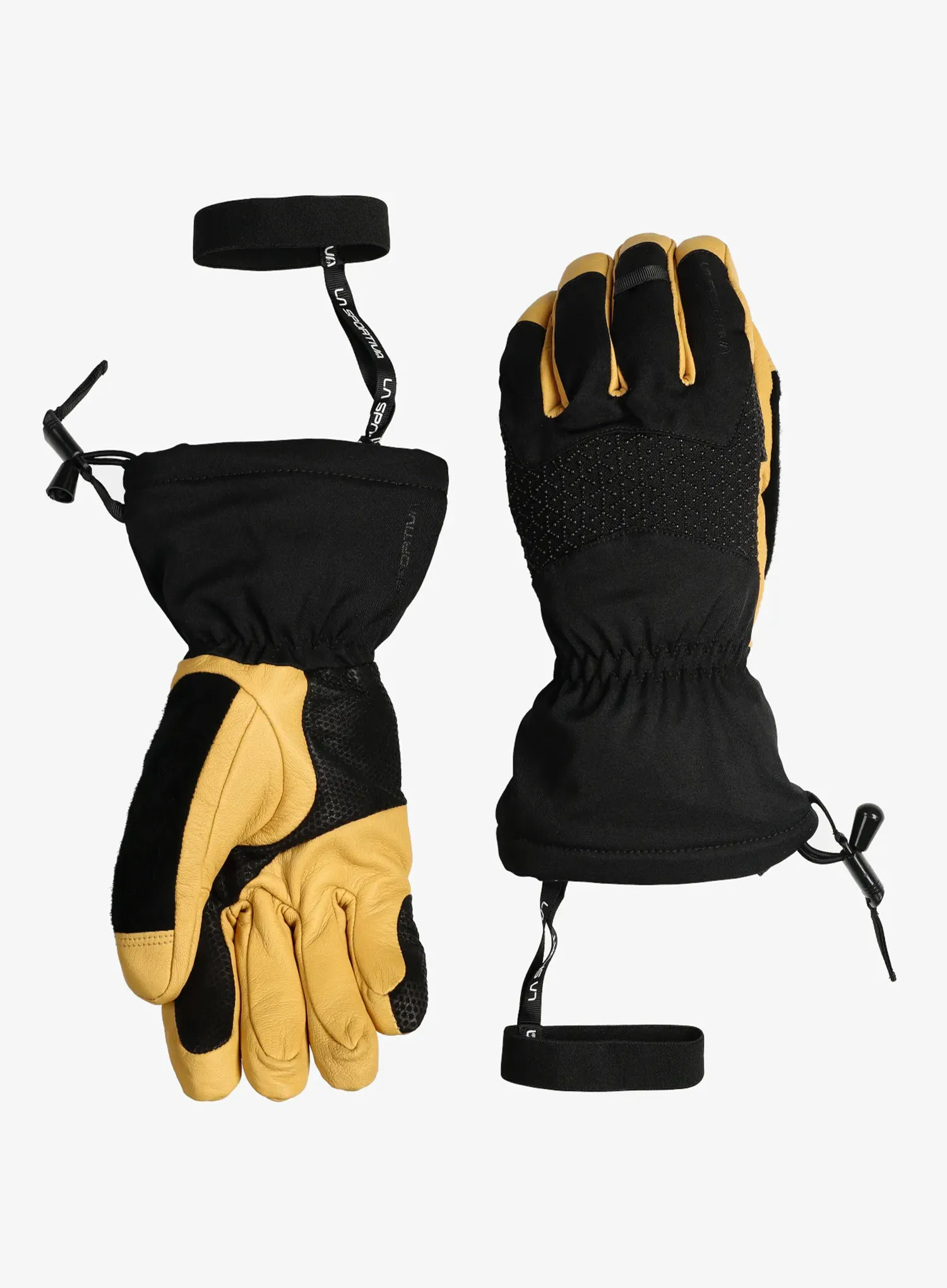 Pohodniške rokavice La Sportiva Alpine Guide Leather Gloves - black/cedar