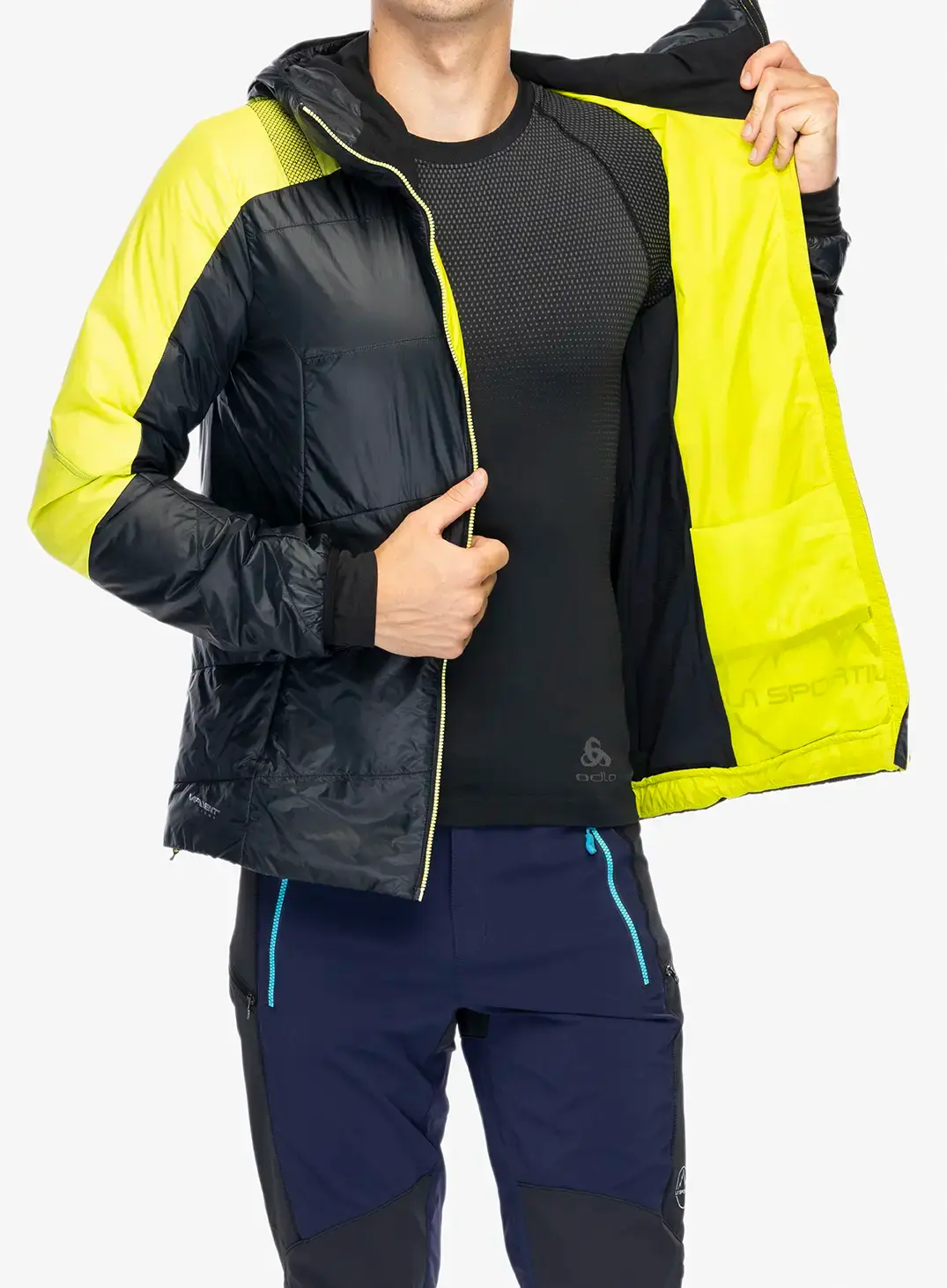 Sintetična jakna La Sportiva Alpine Guide Primaloft Hoody - black/lime punch