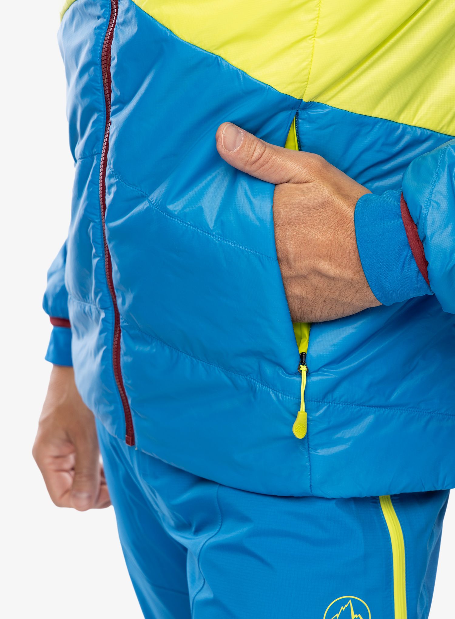 Sintetična jakna La Sportiva Alpine Guide Primaloft Hoody - lime punch/electric blue