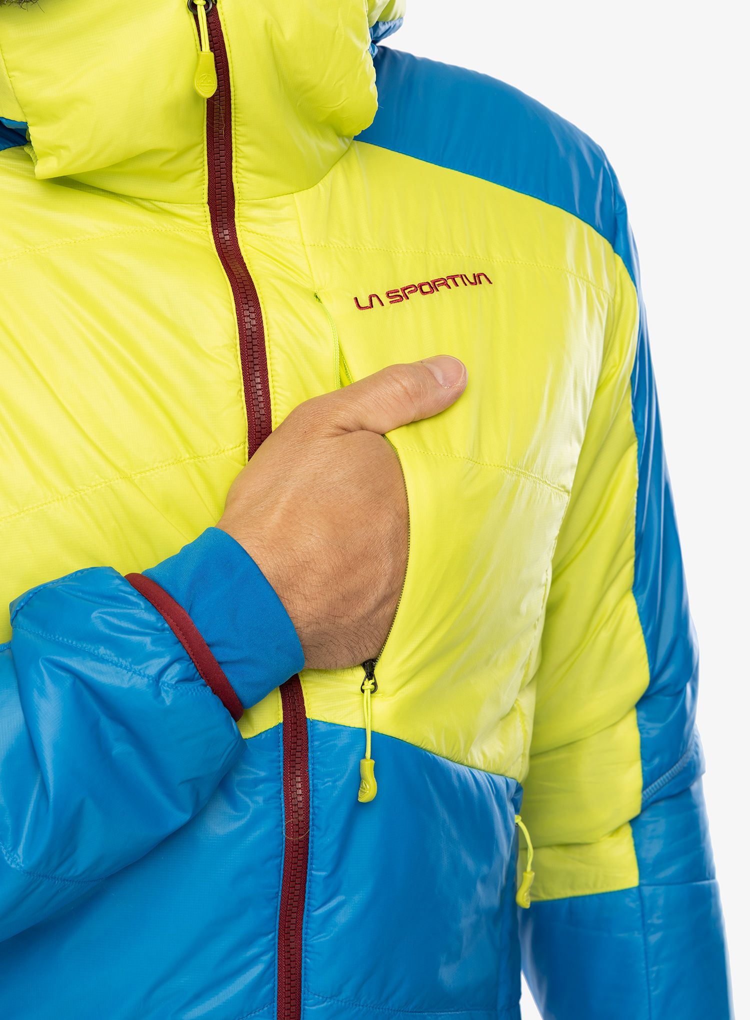 Sintetična jakna La Sportiva Alpine Guide Primaloft Hoody - lime punch/electric blue
