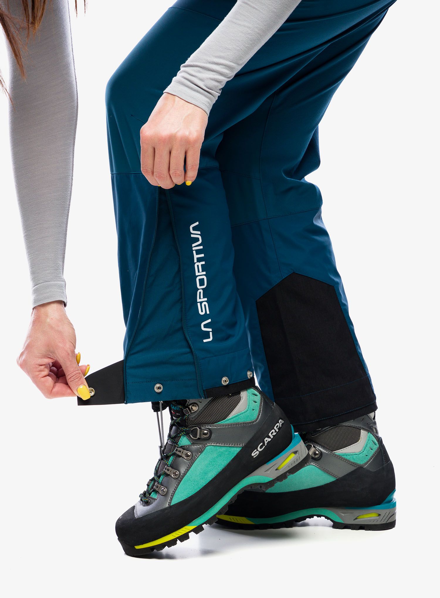 Ženske softshell hlače La Sportiva Alpine Guide Softshell Pant - storm blue