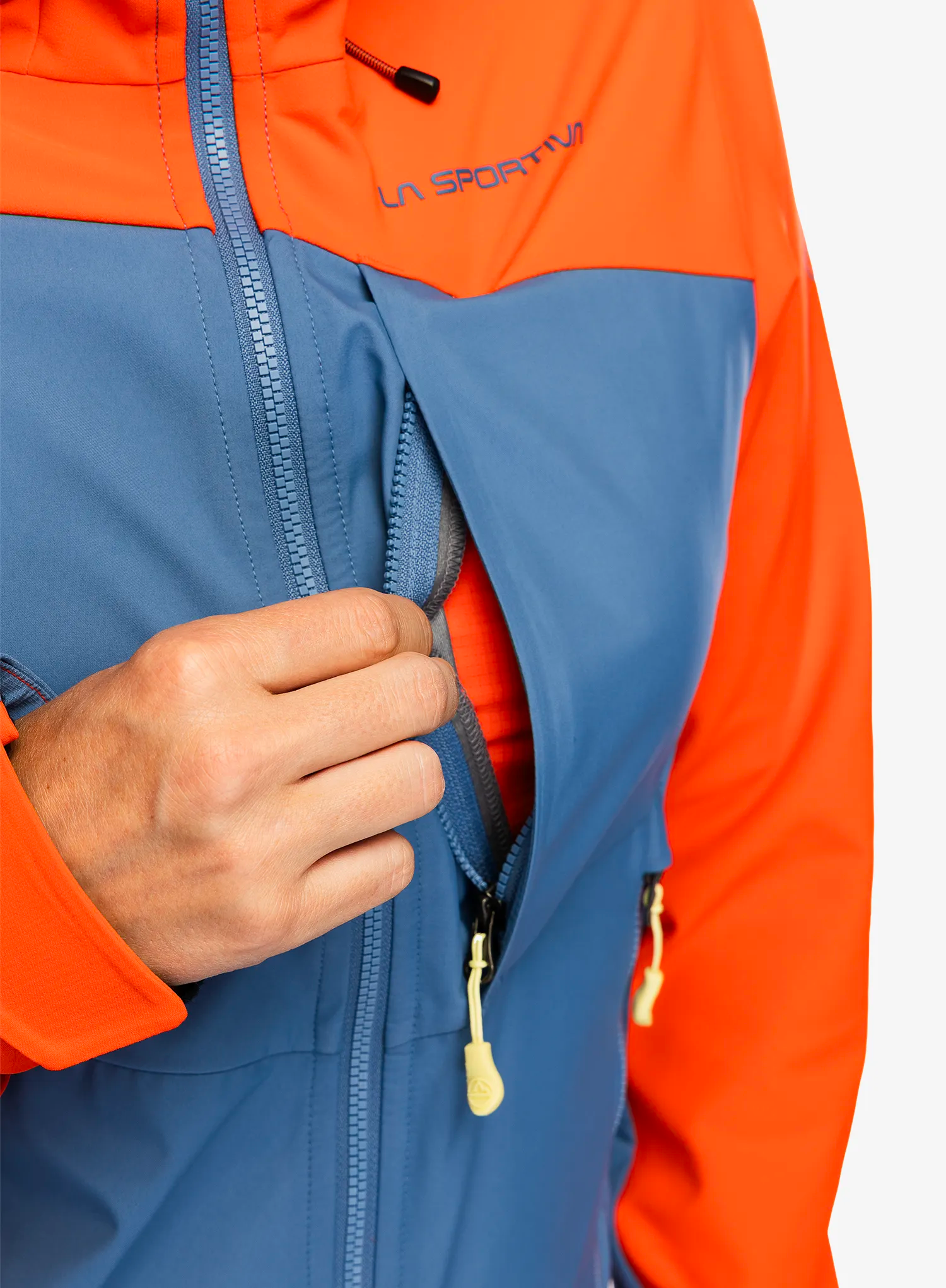 Ženska softshell jakna La Sportiva Alpine Guide Windstopper Jacket - moonlight/cherry tomato