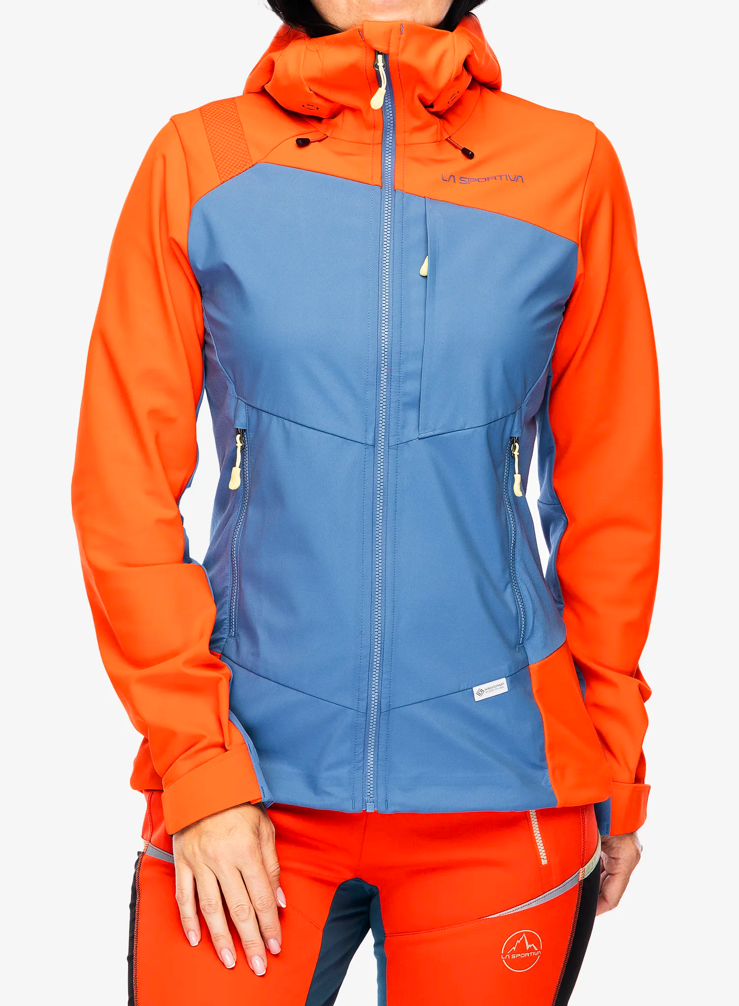 Ženska softshell jakna La Sportiva Alpine Guide Windstopper Jacket - moonlight/cherry tomato