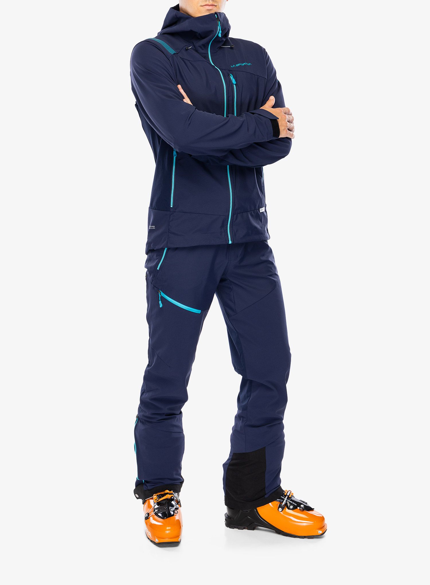 Softshell hlače La Sportiva Alpine Guide Windstopper Pant - deep sea