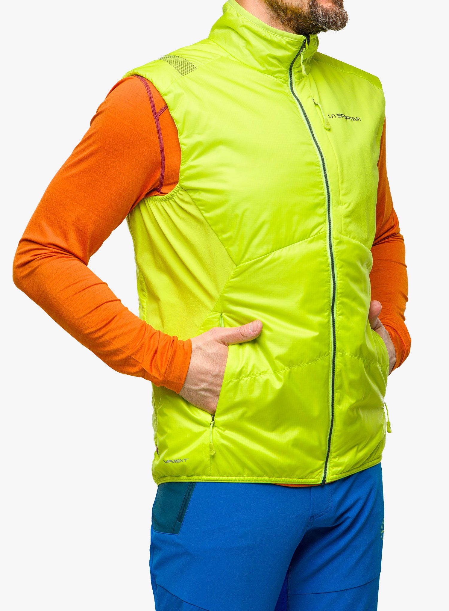 Brezrokavnik La Sportiva Ascent Primaloft Vest - lime punch/carbon