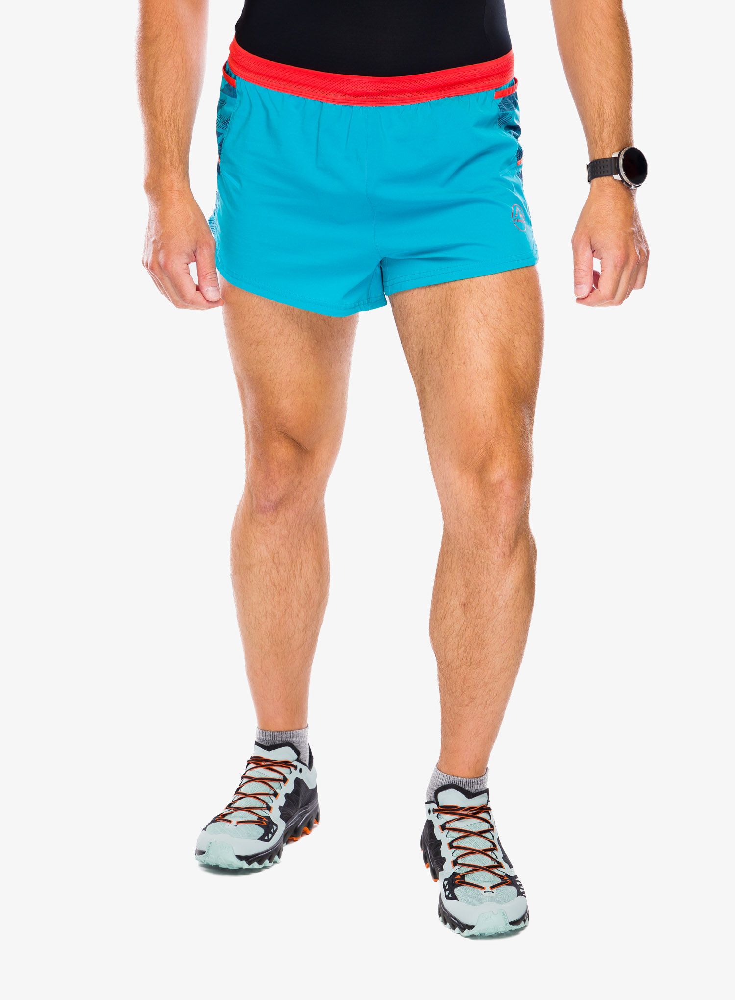 Tekaške kratke hlače La Sportiva Auster Short - tropic blue/cherry tomato