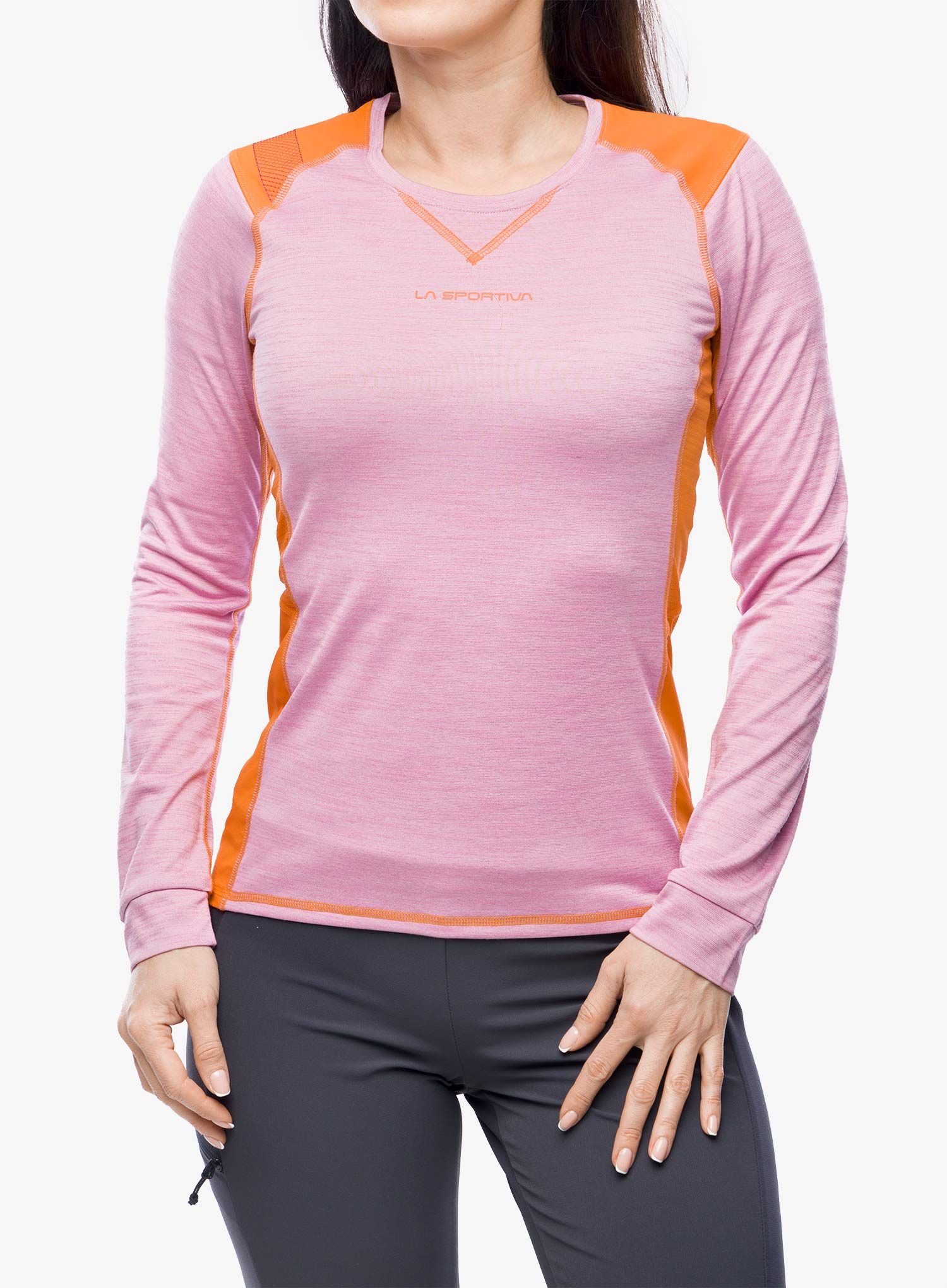 Ženska termo flis jopa La Sportiva Beyond Long Sleeve - rose/cherry tomato