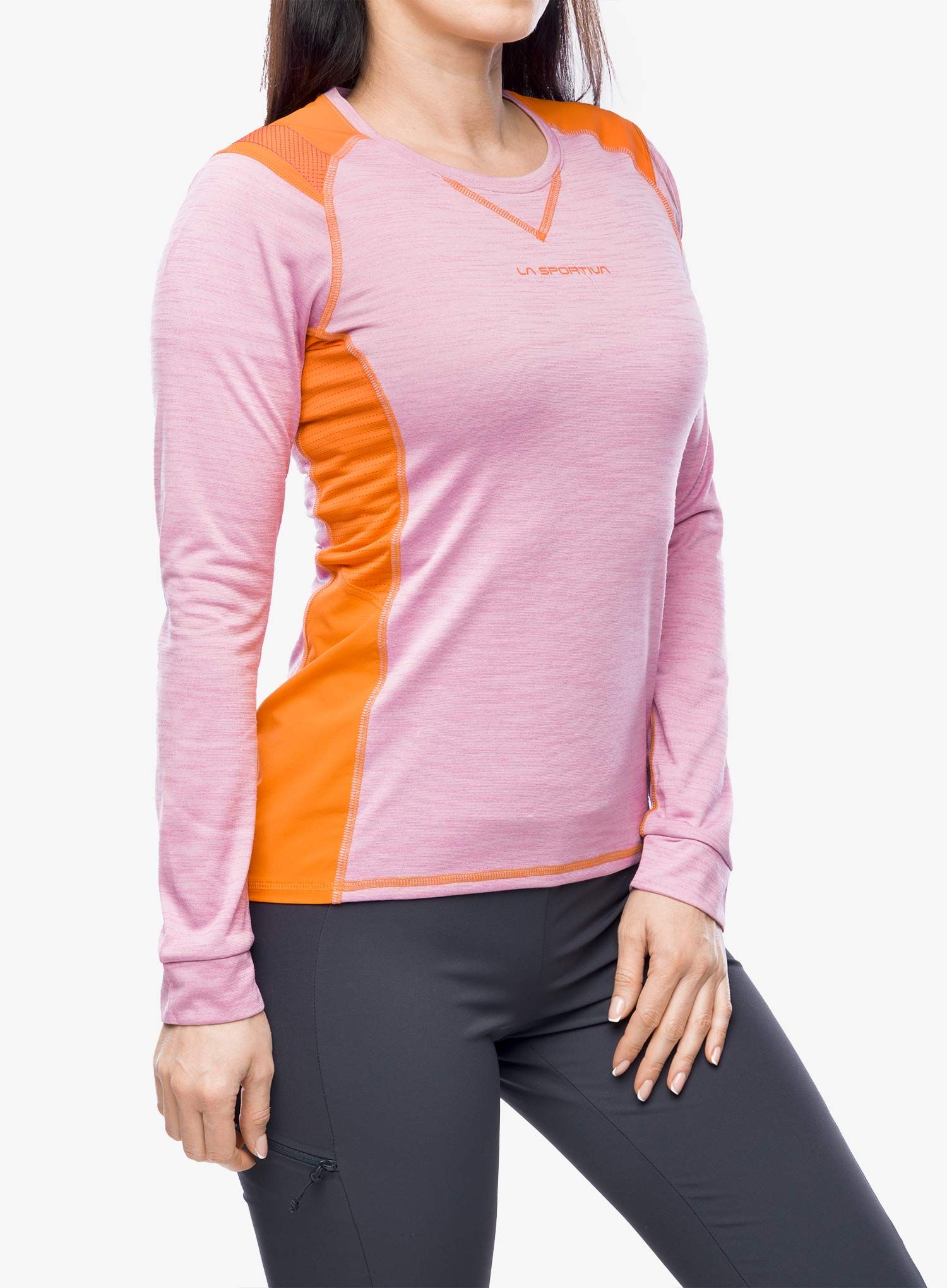 Ženska termo flis jopa La Sportiva Beyond Long Sleeve - rose/cherry tomato