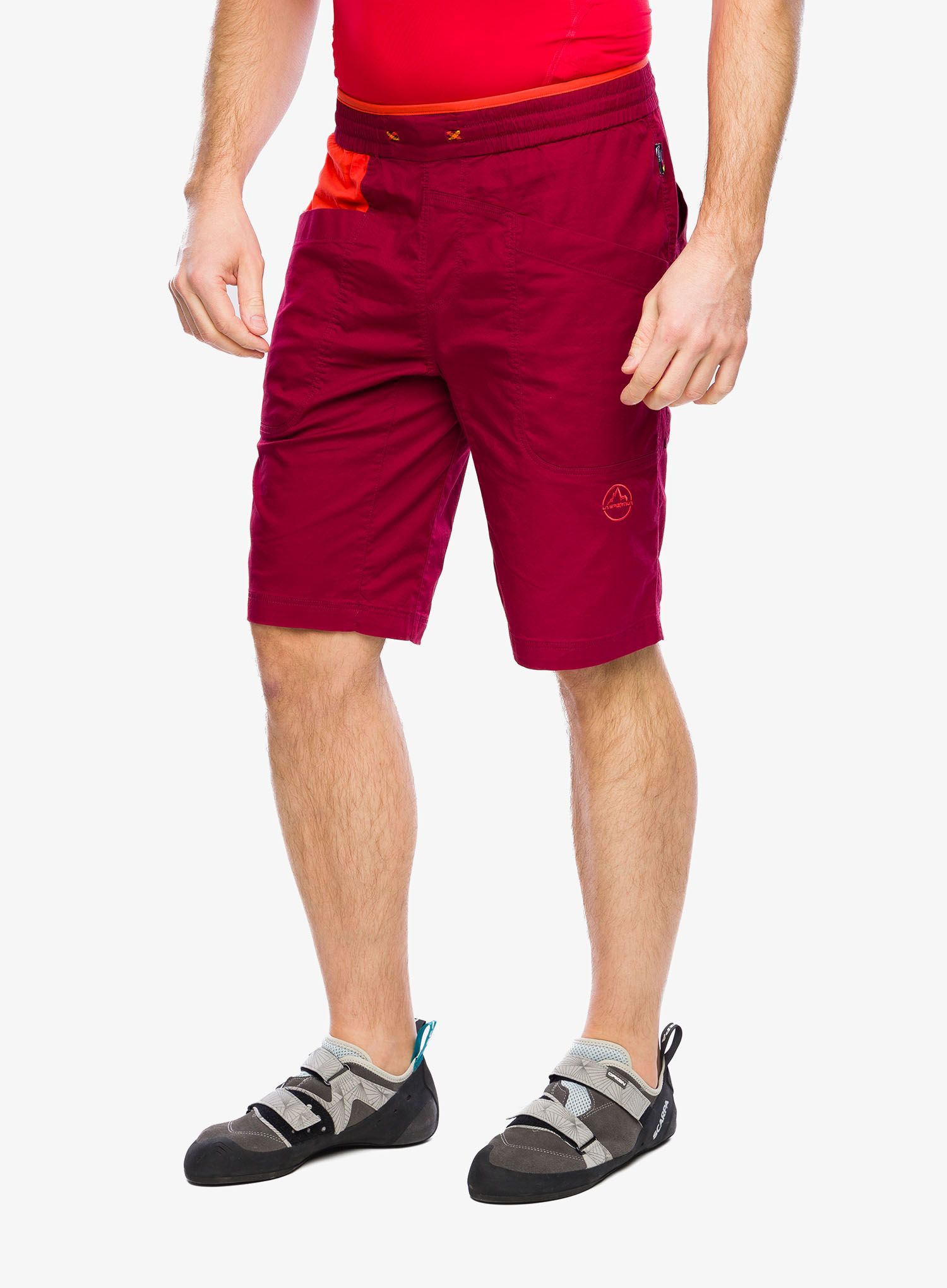 Plezalne kratke hlače La Sportiva Bleauser Short - sangria/cherry tomato