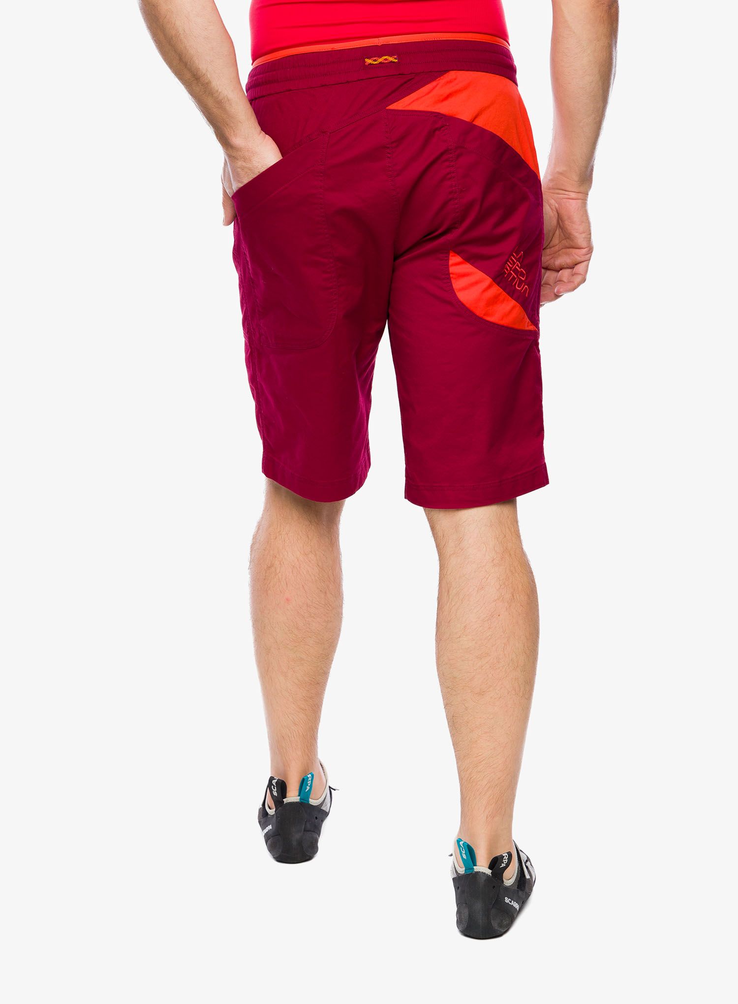Plezalne kratke hlače La Sportiva Bleauser Short - sangria/cherry tomato