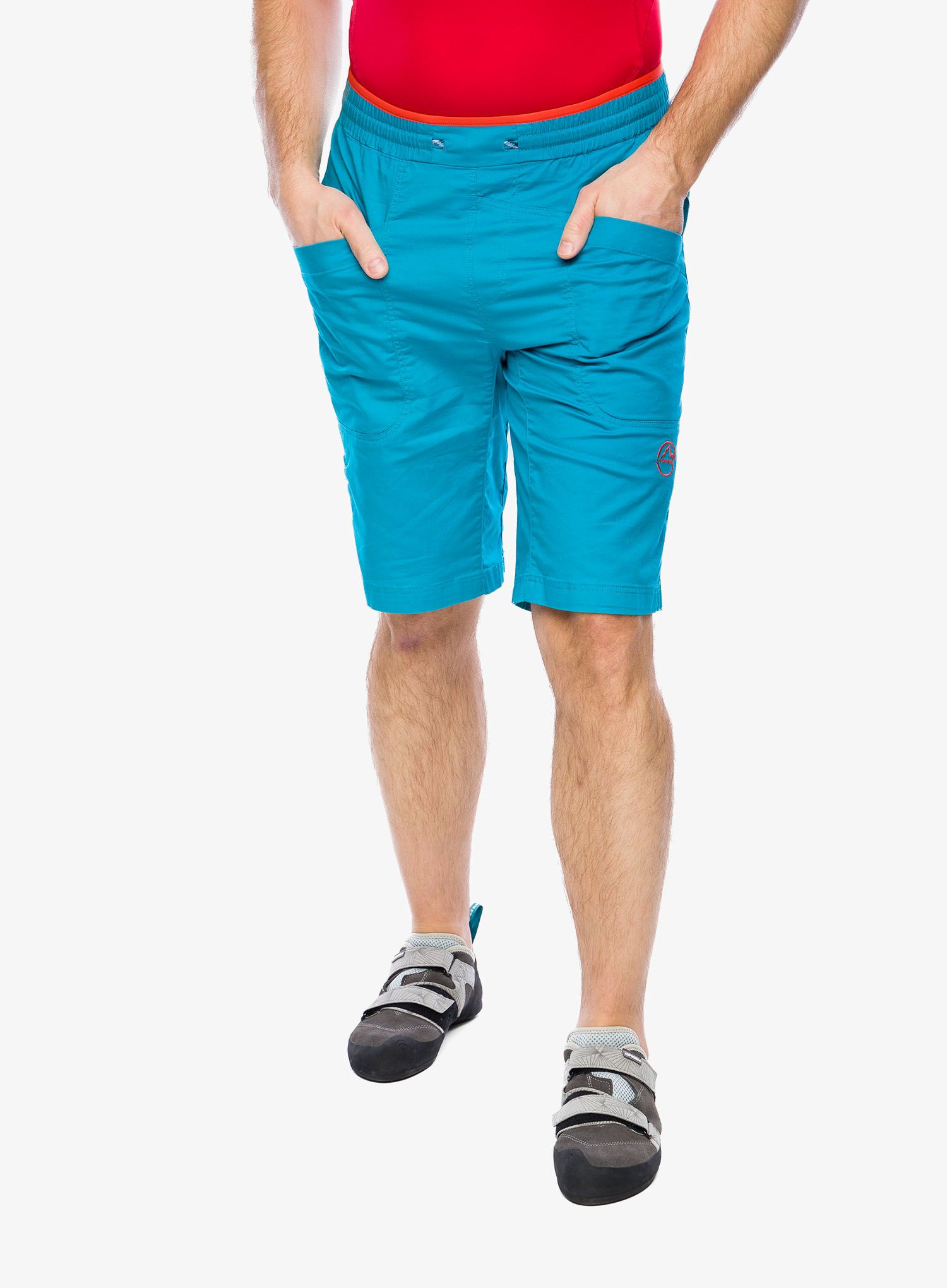 Plezalne kratke hlače La Sportiva Bleauser Short - tropic blue/cherry tomato