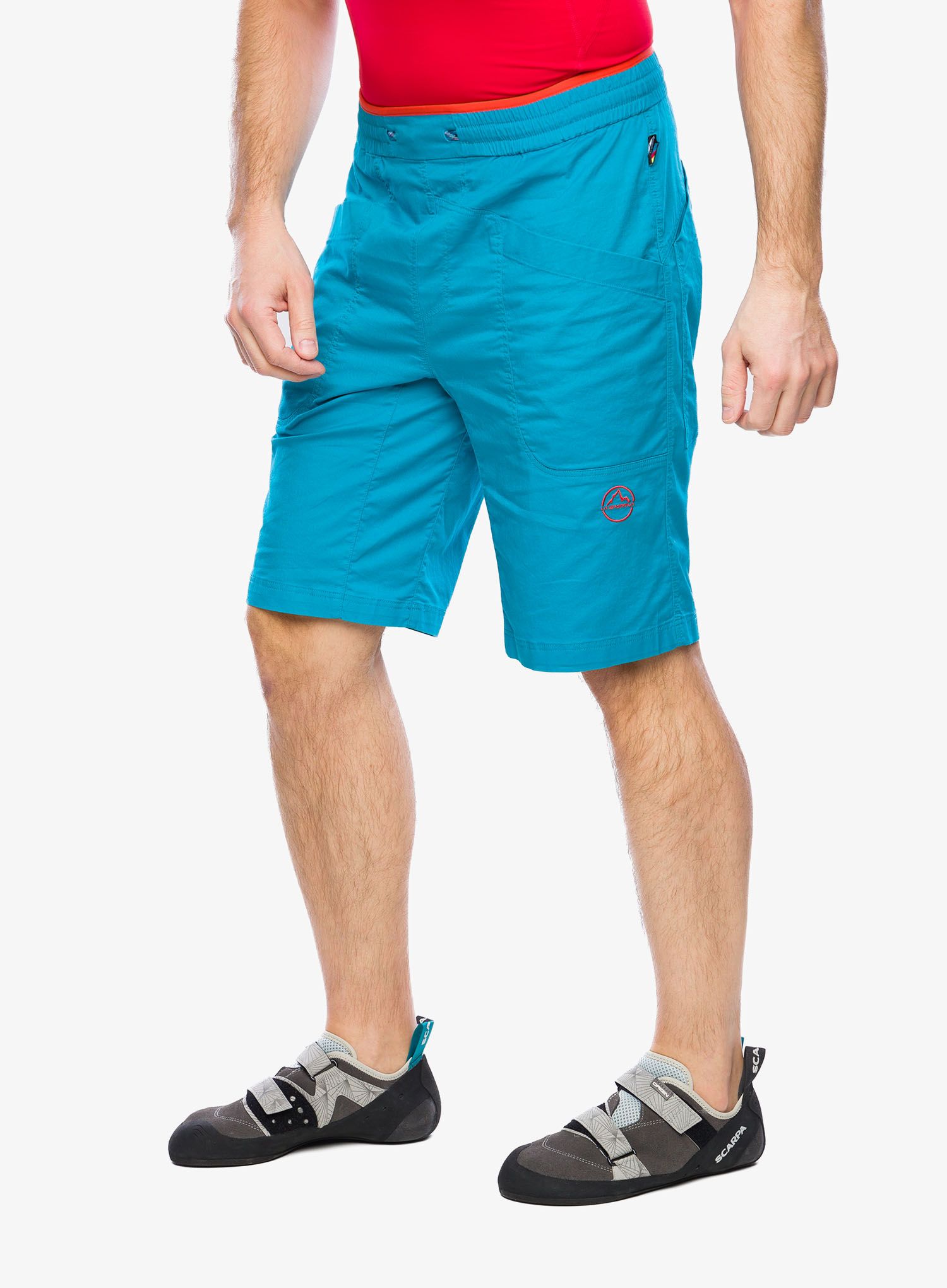 Plezalne kratke hlače La Sportiva Bleauser Short - tropic blue/cherry tomato