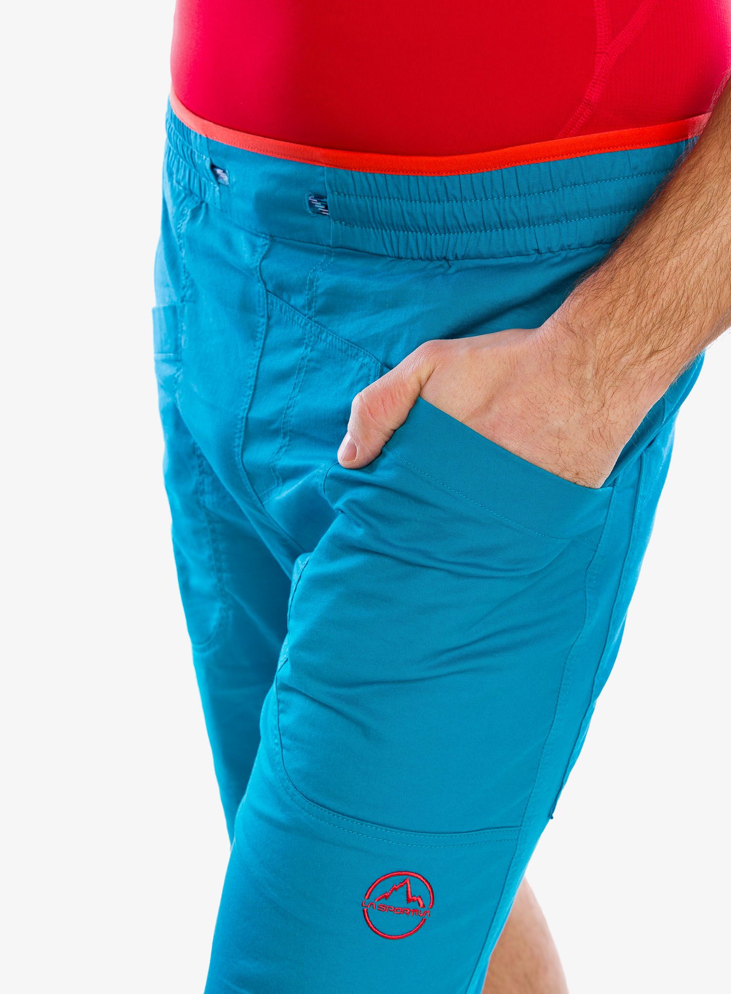 Plezalne kratke hlače La Sportiva Bleauser Short - tropic blue/cherry tomato