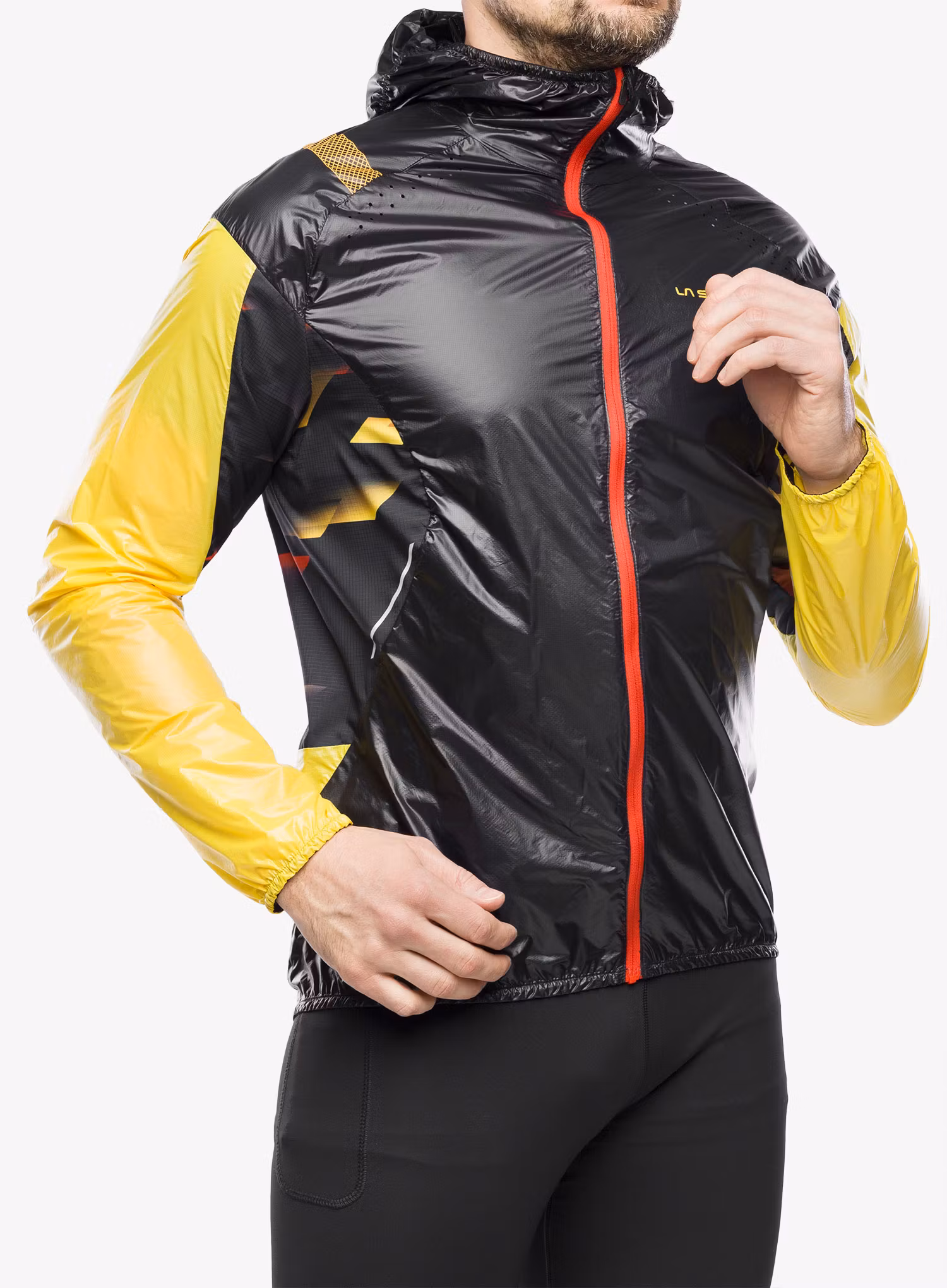 Jakna za tek La Sportiva Blizzard Windbreaker Jkt - black/yellow