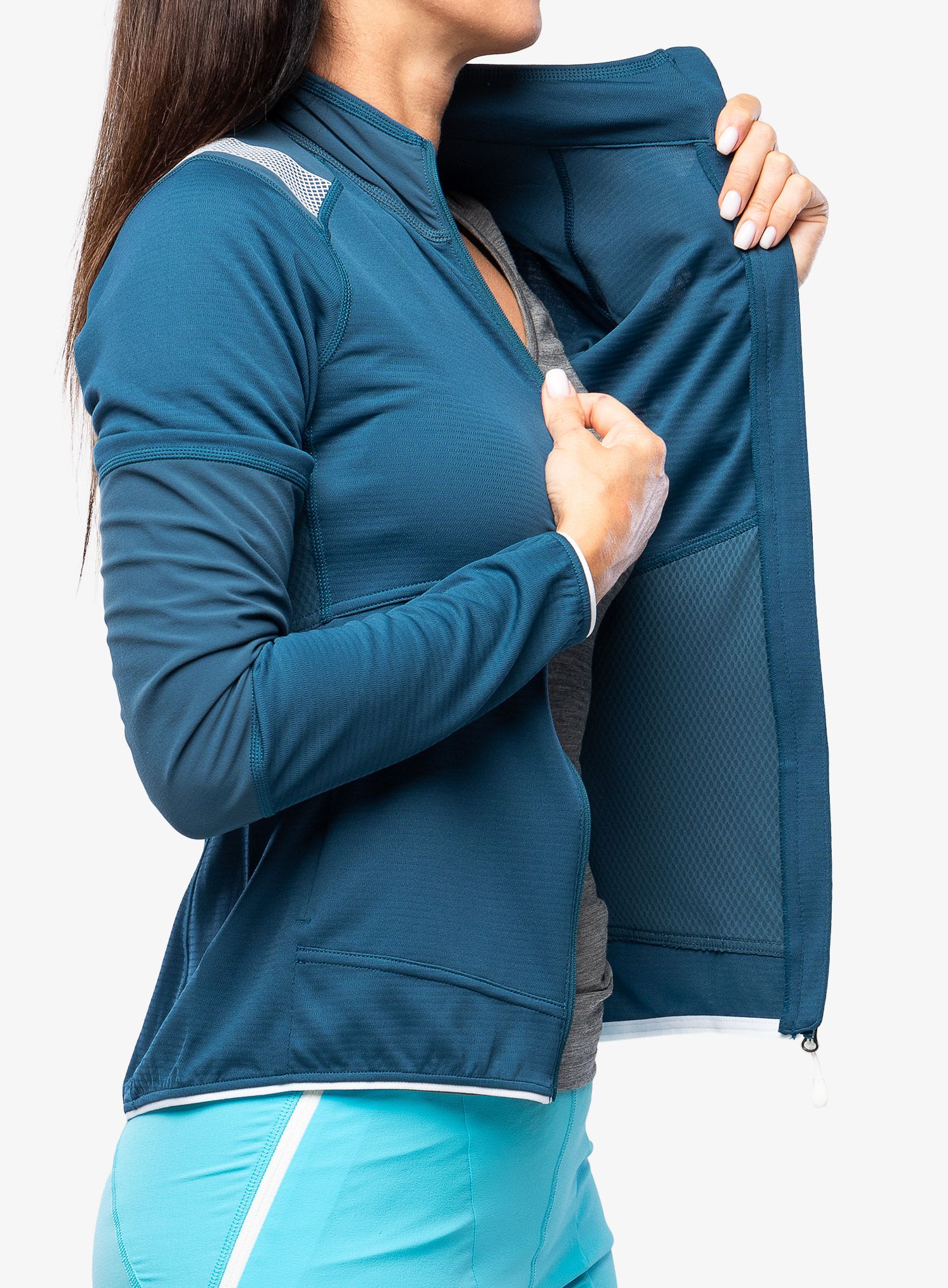 Ženska jopica La Sportiva Bockmattli 2.0 Ls Tech Shirt - storm blue
