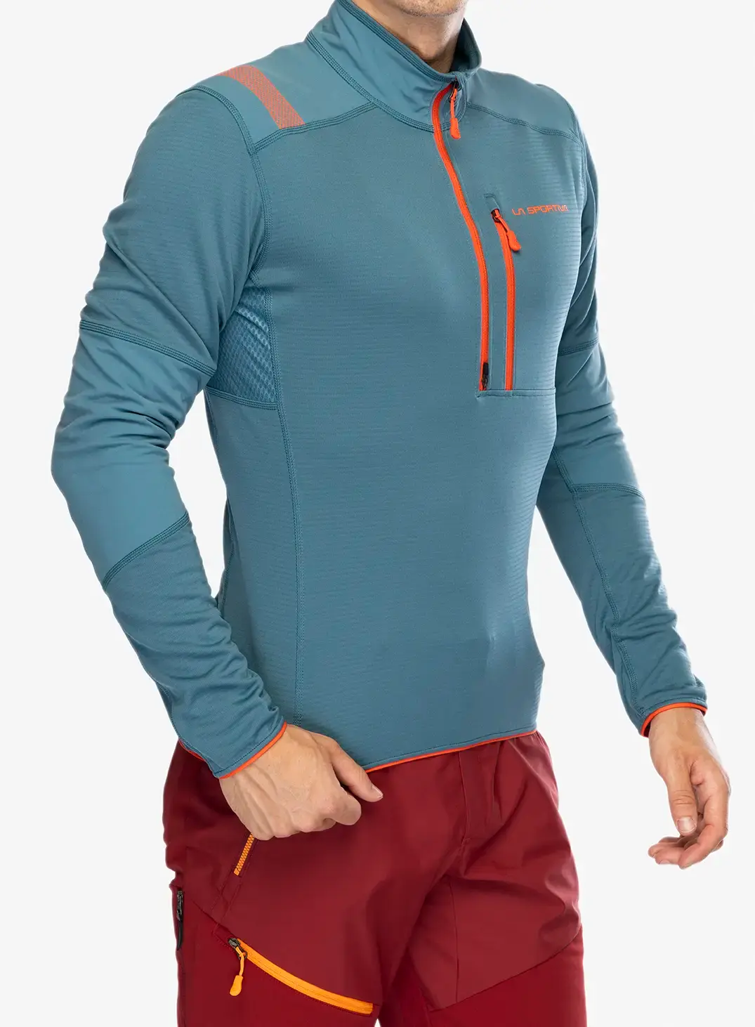 Jopica z zadrgo La Sportiva Bockmattli 2.0 LS Tech Shirt - hurricane