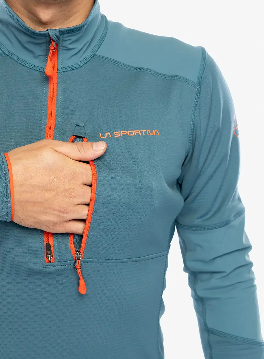 Jopica z zadrgo La Sportiva Bockmattli 2.0 LS Tech Shirt - hurricane