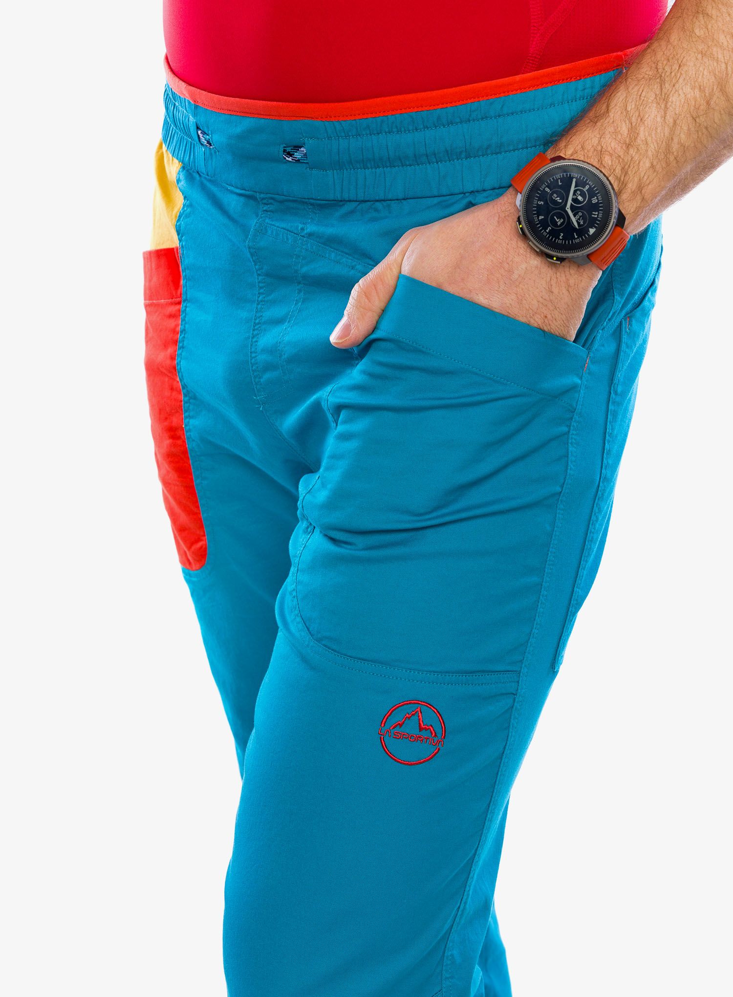 Plezalne hlače La Sportiva Bolt Pant - tropic blue/bamboo