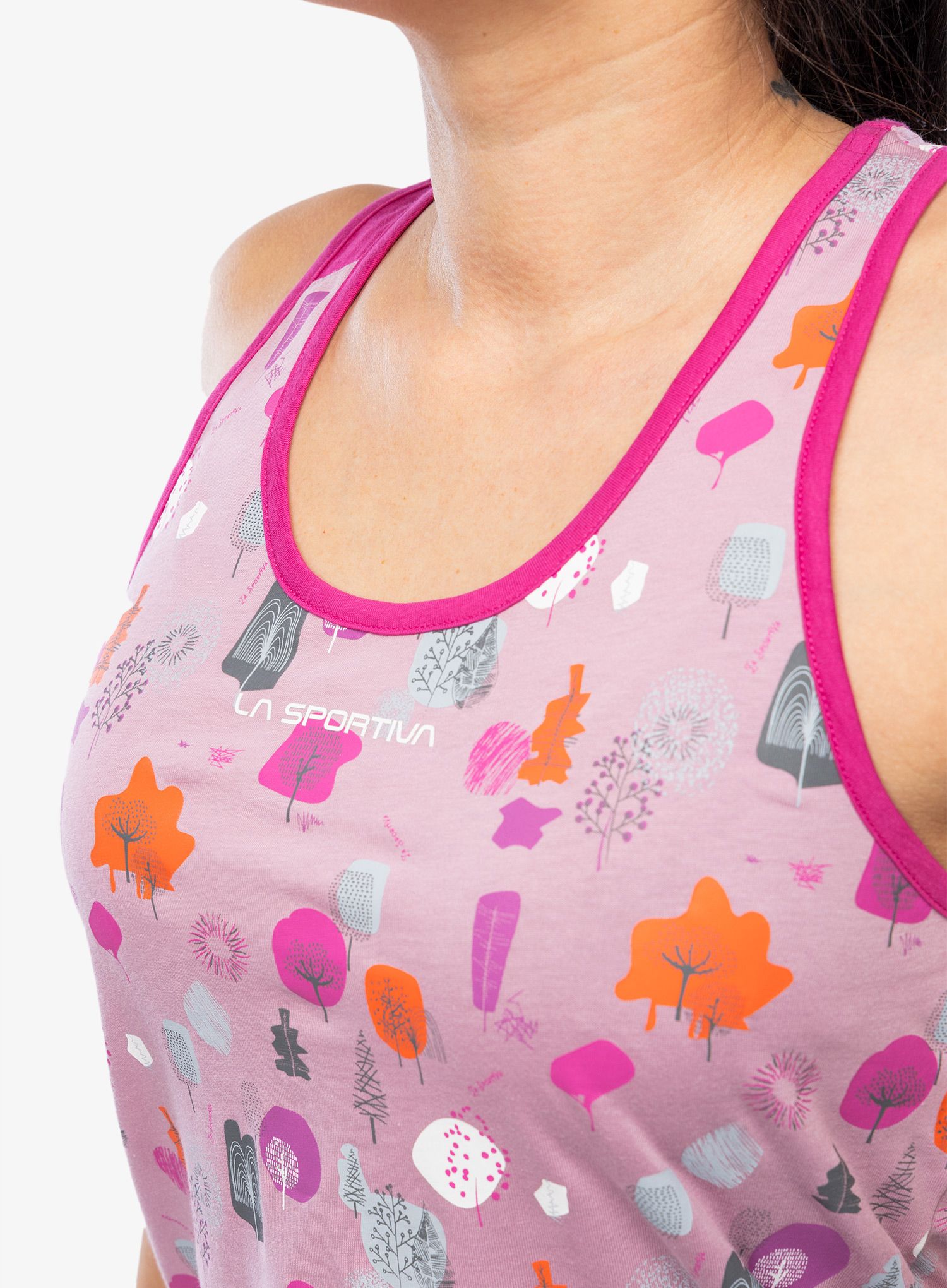 Ženski plezalni top La Sportiva Botanic Tank - rose/springtime