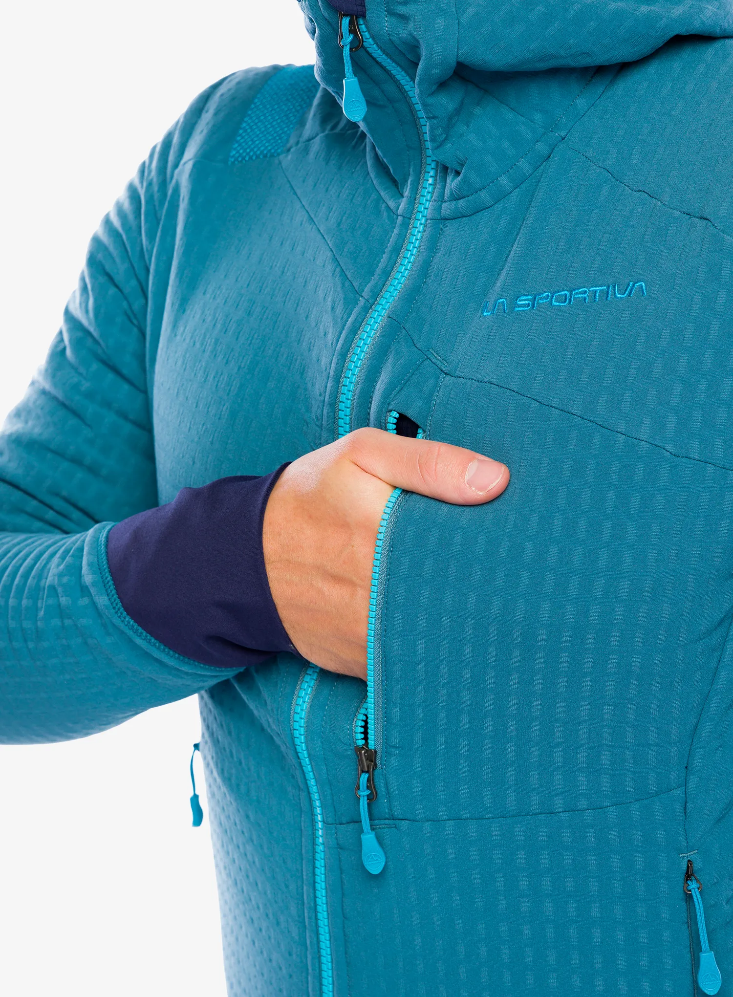 Flis La Sportiva Bristen Thermal Hoody - hurricane/tropic blue