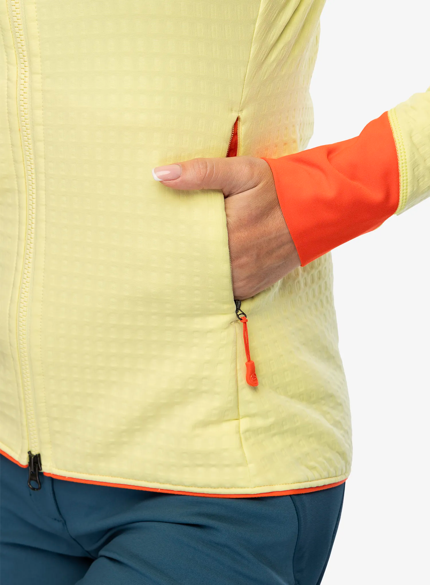 Ženski flis La Sportiva Bristen Thermal Hoody - zest/cherry tomato