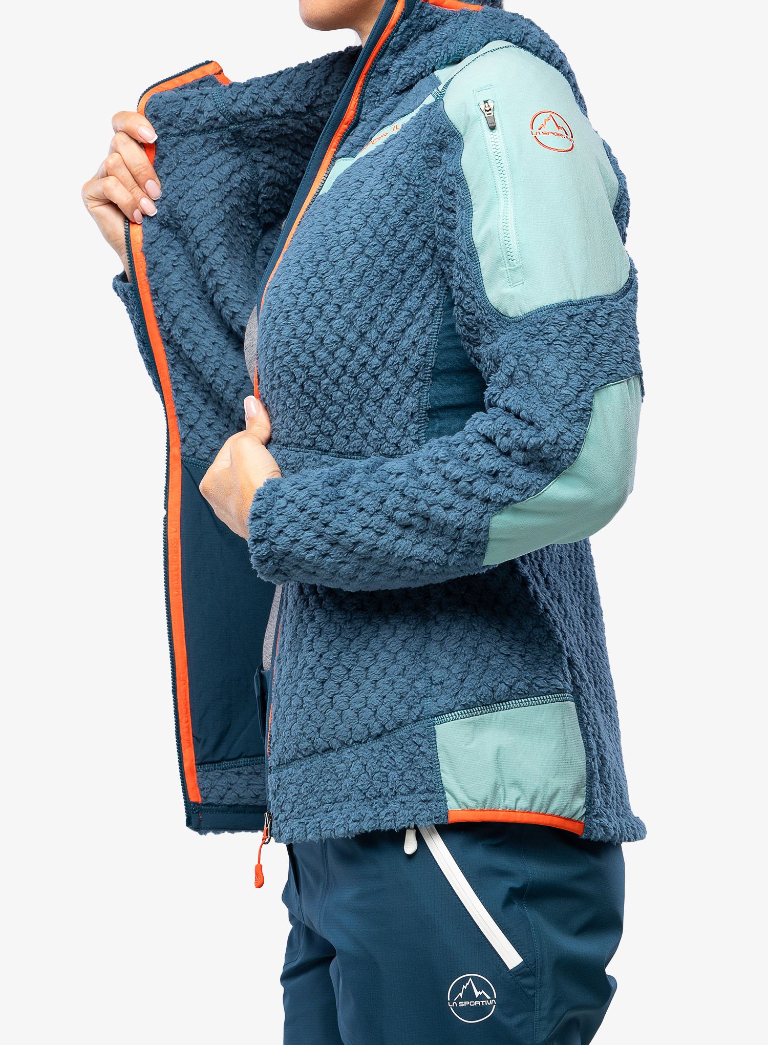 Ženska jopa s kapuco La Sportiva Bristen Thermal Jkt - storm blue/iceberg