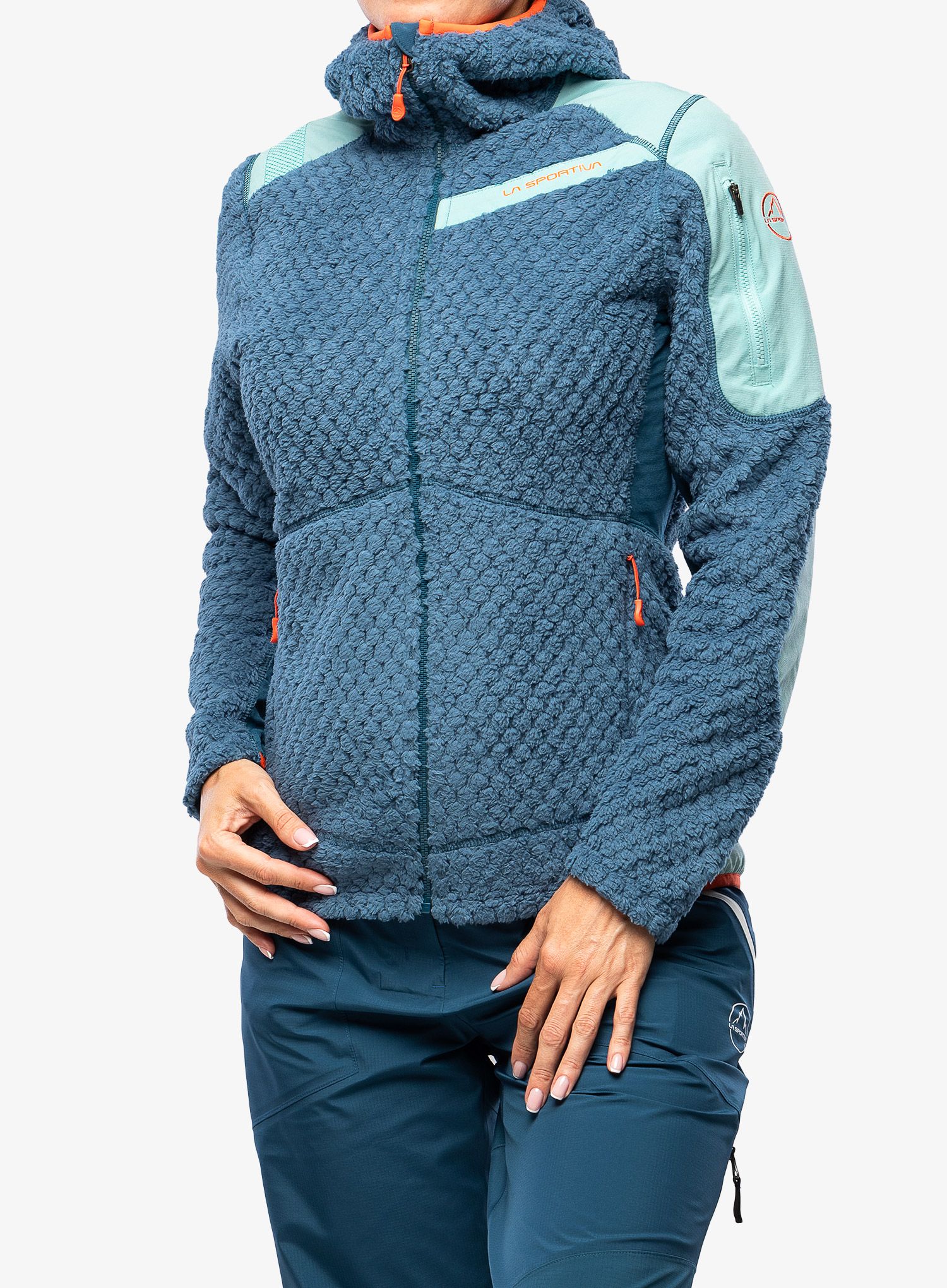 Ženska jopa s kapuco La Sportiva Bristen Thermal Jkt - storm blue/iceberg