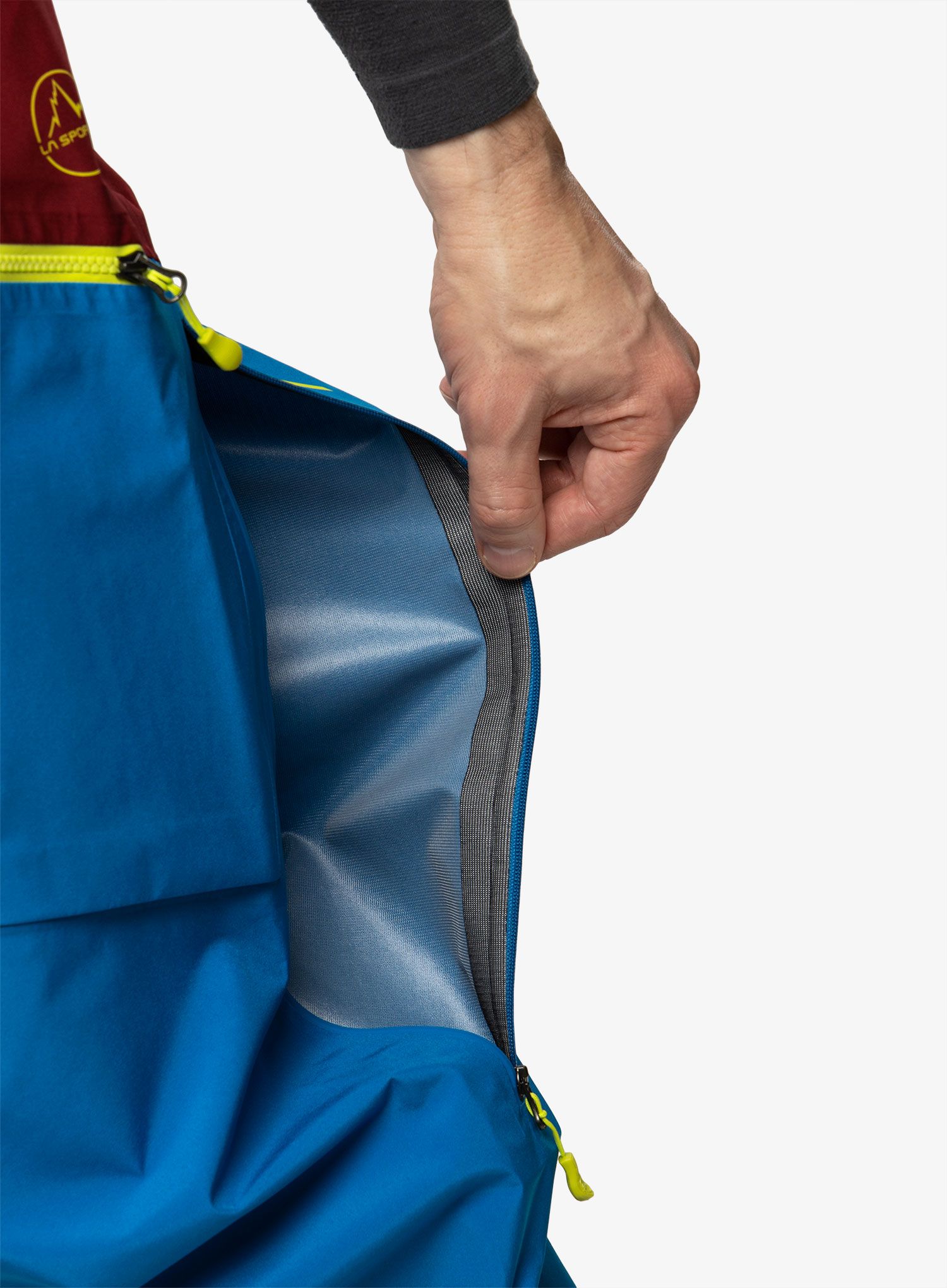 Smučarske hlače La Sportiva Chaser Evo Shell Bib Pant - electric blue/sangria