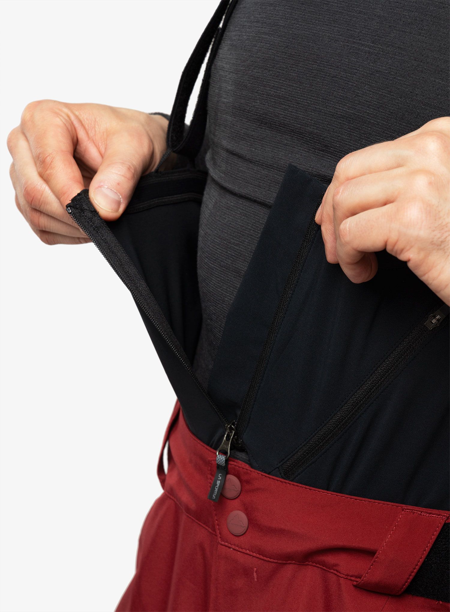 Smučarske hlače La Sportiva Chaser Evo Shell Bib Pant - electric blue/sangria